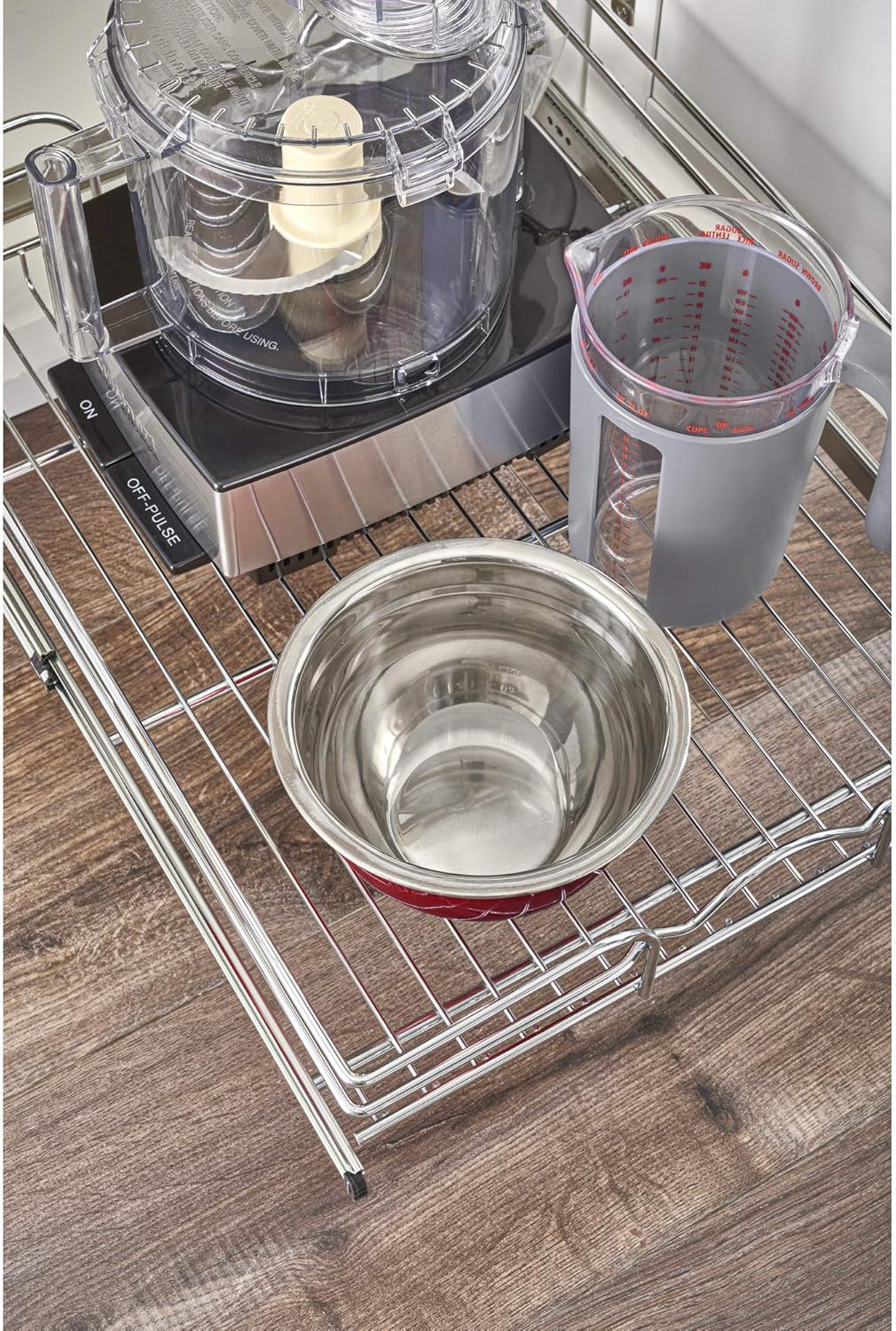 Rev-A-Shelf Kitchen Cabinet Pull Out Shelf and Drawer Organizer Slide Out Pantry Storage Basket in Multiple Sizes, 15 x 20 In, 5WB1-1520CR-1