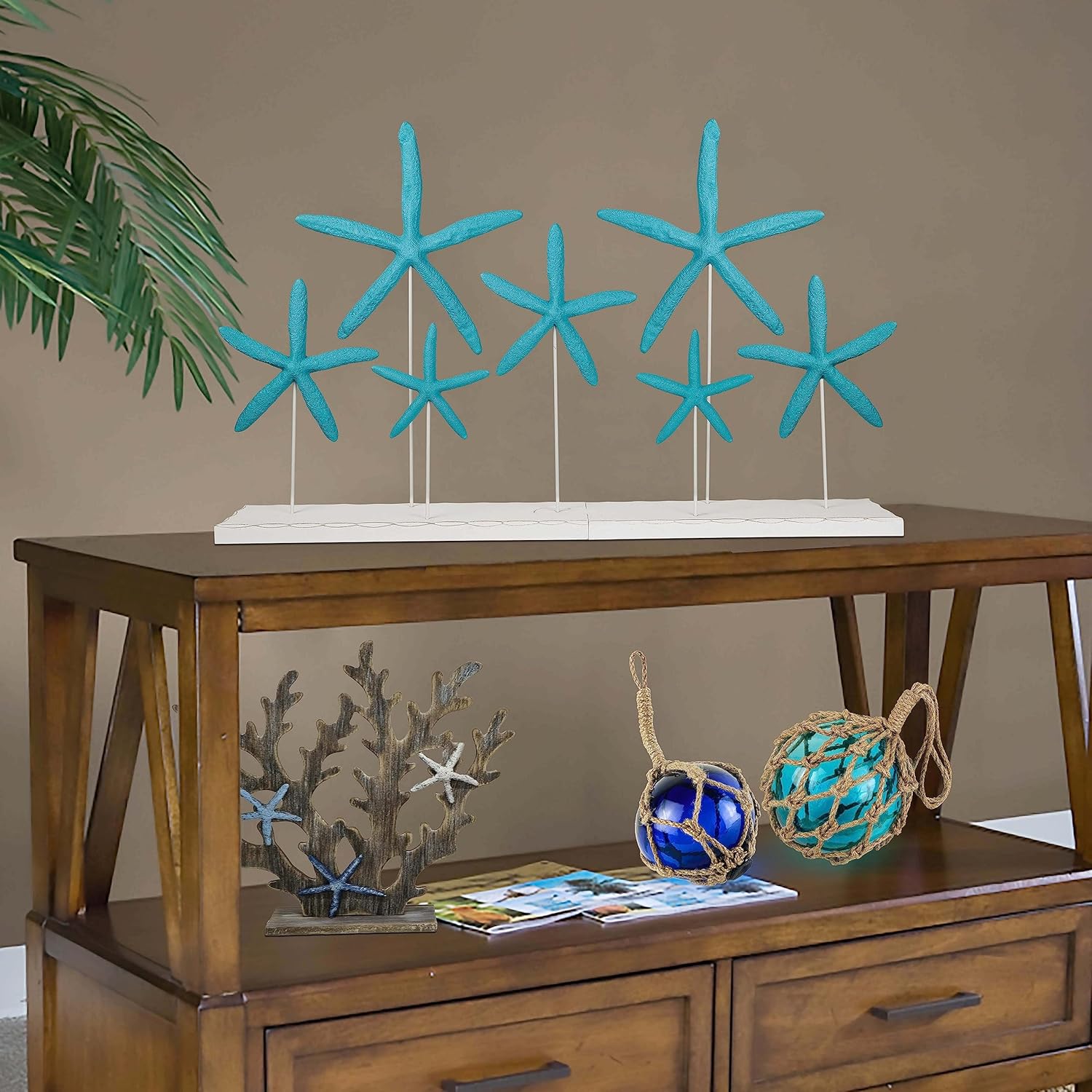 SAILINGSTORY – Decoración de estrella de mar para decoración de playa costera para el hogar, playa, baño, decoración náutica del océano, grande