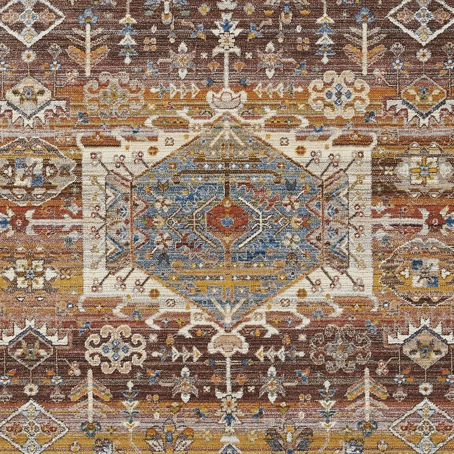 Momeni Izmir – Alfombra de poliéster con respaldo de algodón, multicolor, 2 x 3 pies