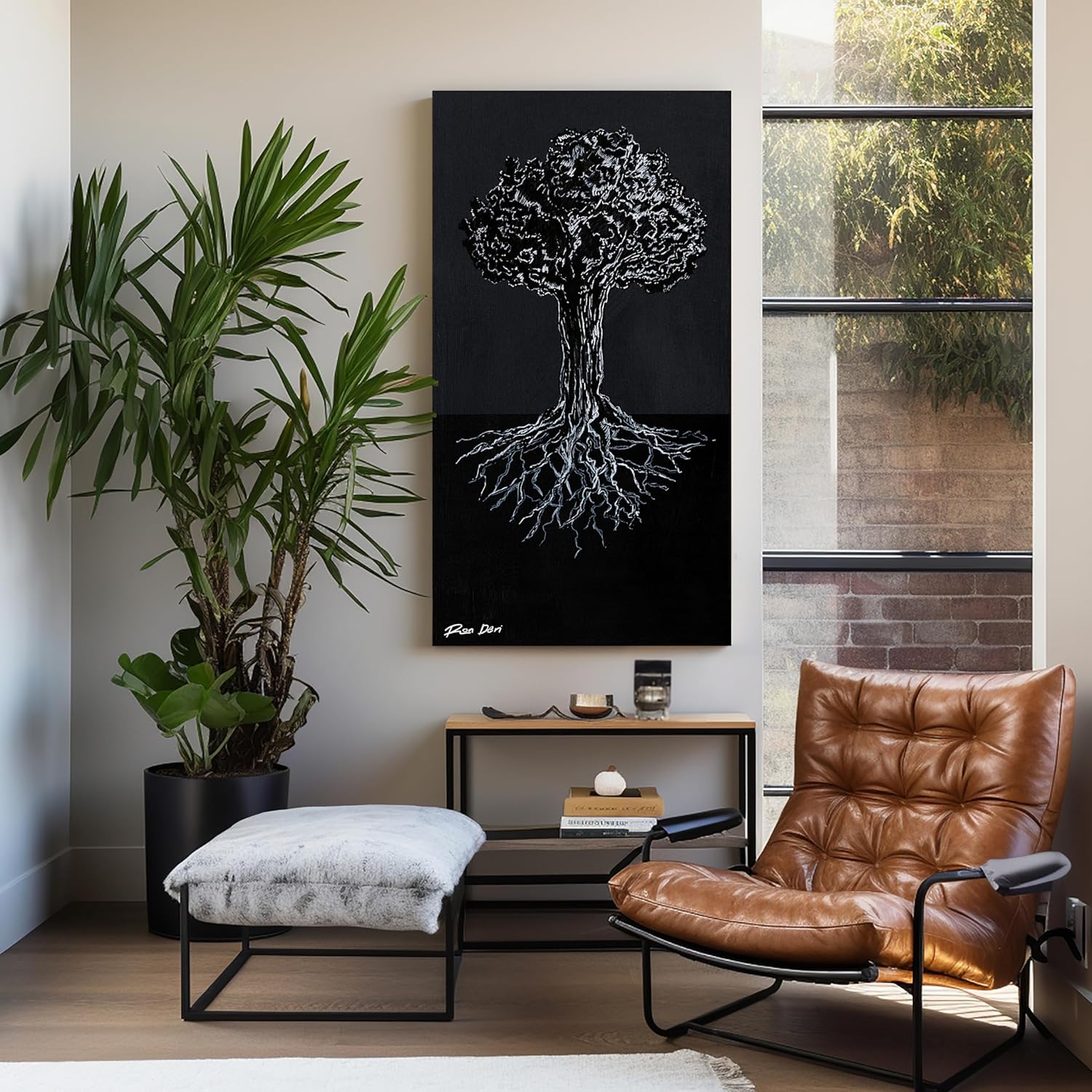 The Studio Loft – Lienzo decorativo para pared, árbol de la vida, arte de pared moderno para dormitorio, sala de estar, decoración de oficina, listo
