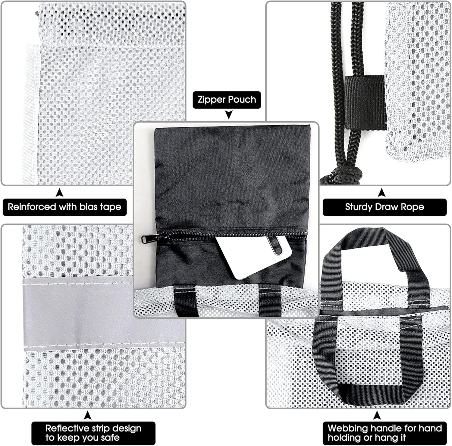 BeeGreen Mochila con cordón para hombres y mujeres, atlética, gimnasio, deportes, entrenamiento, playa, natación