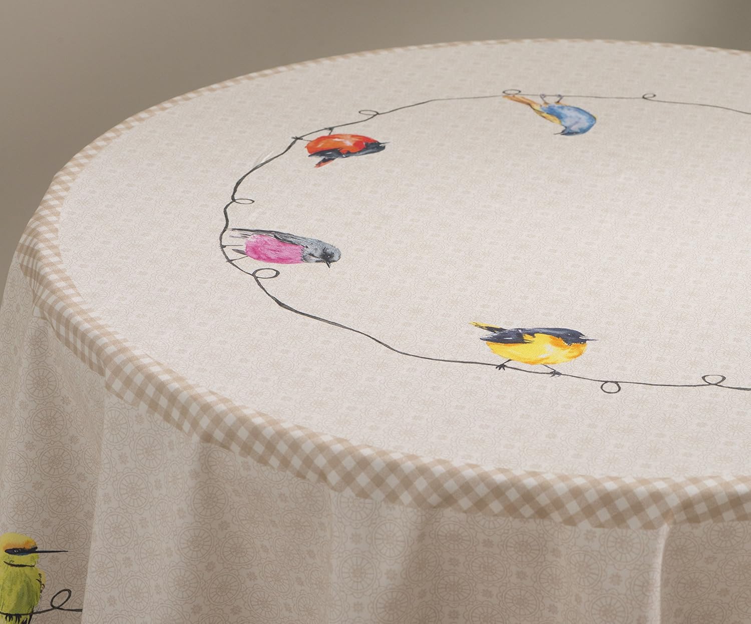 Mantel Maison d’ Hermine Faïence, 100 % de algodón, para cocina, comedor, decoración de mesa, fiestas, bodas, primavera y verano