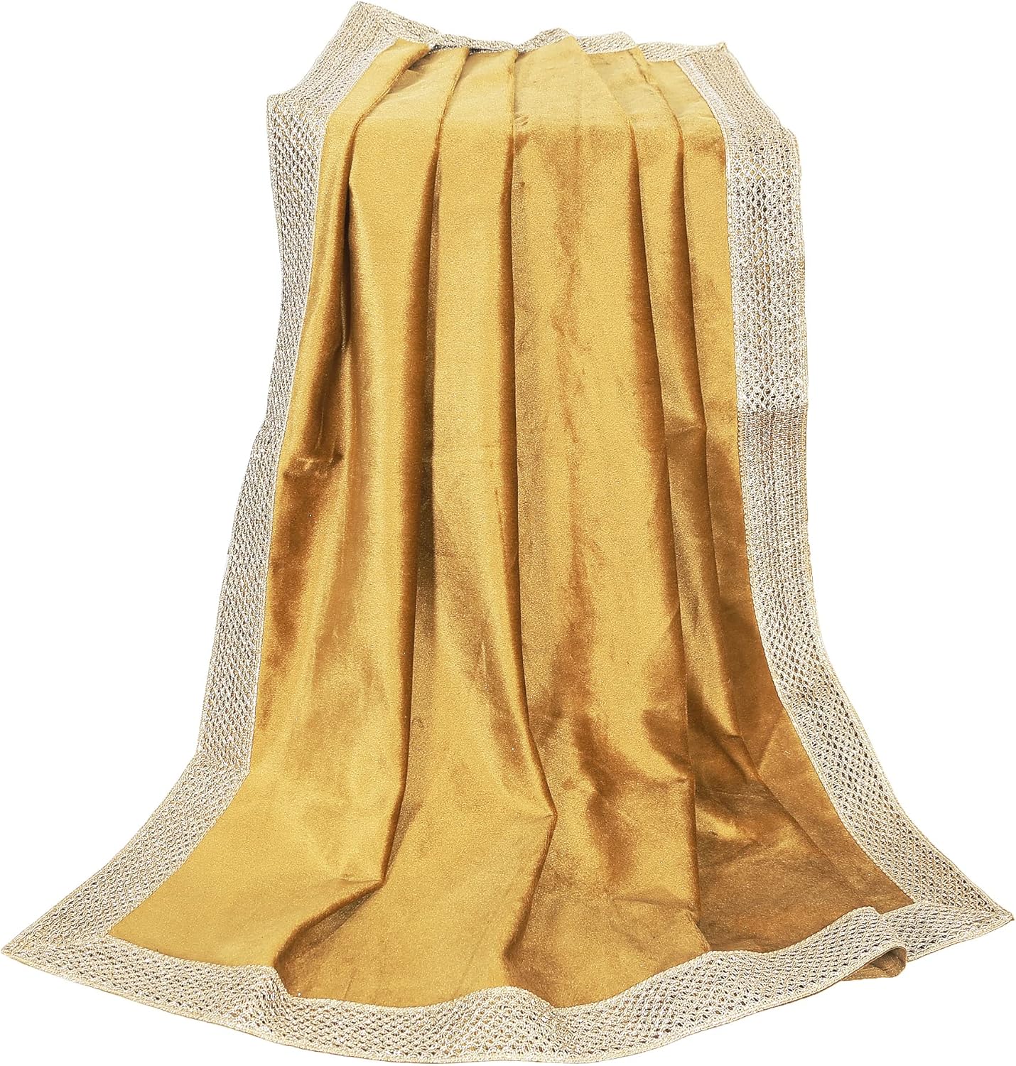 Indian Consigners Paño grande de terciopelo para uso multiusos Tarot de altar mantel (dorado)