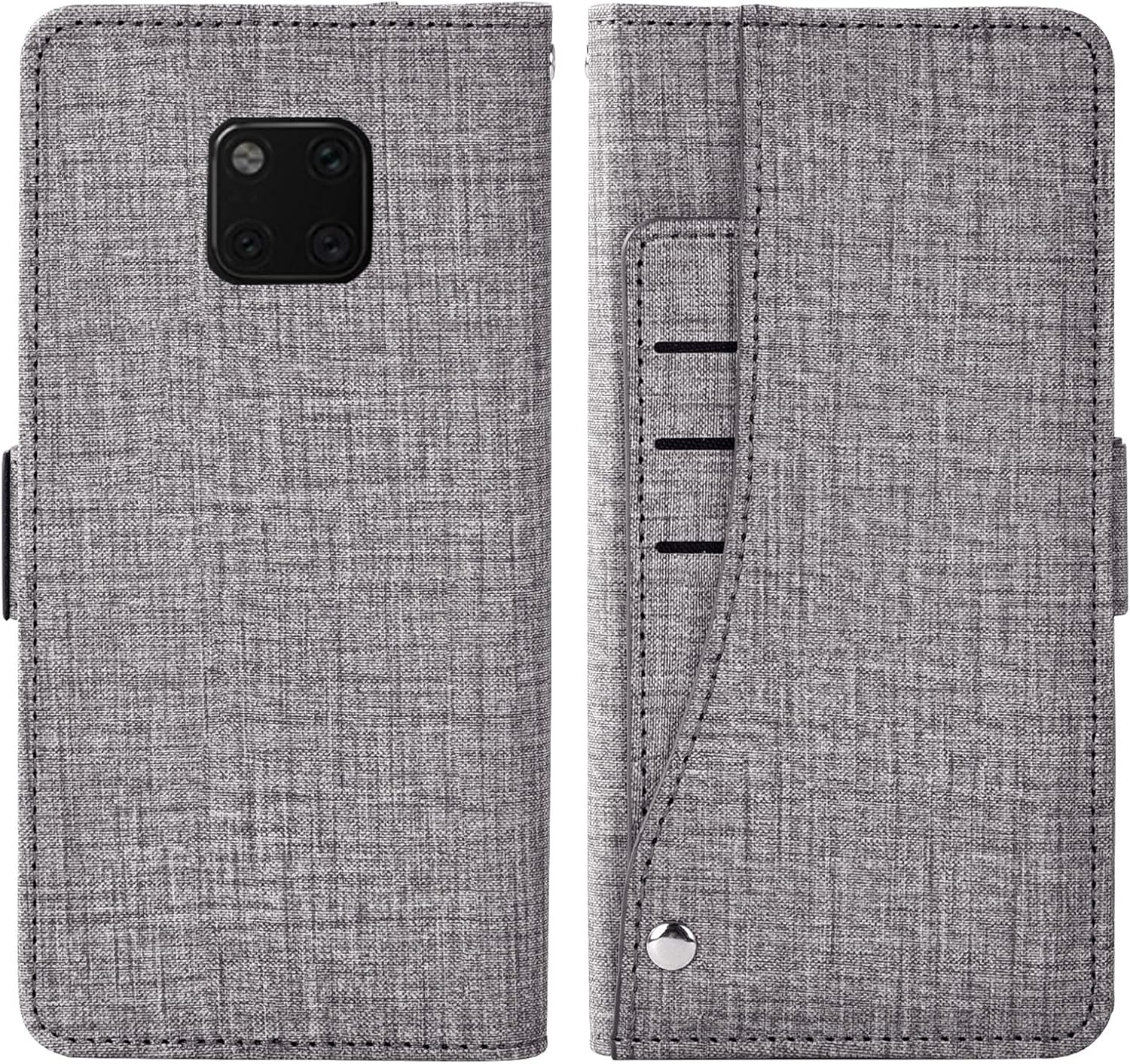 Asuwish Funda para teléfono Huawei Mate 20 Pro con protector de pantalla de vidrio templado y correa para la muñeca, soporte para tarjeta de