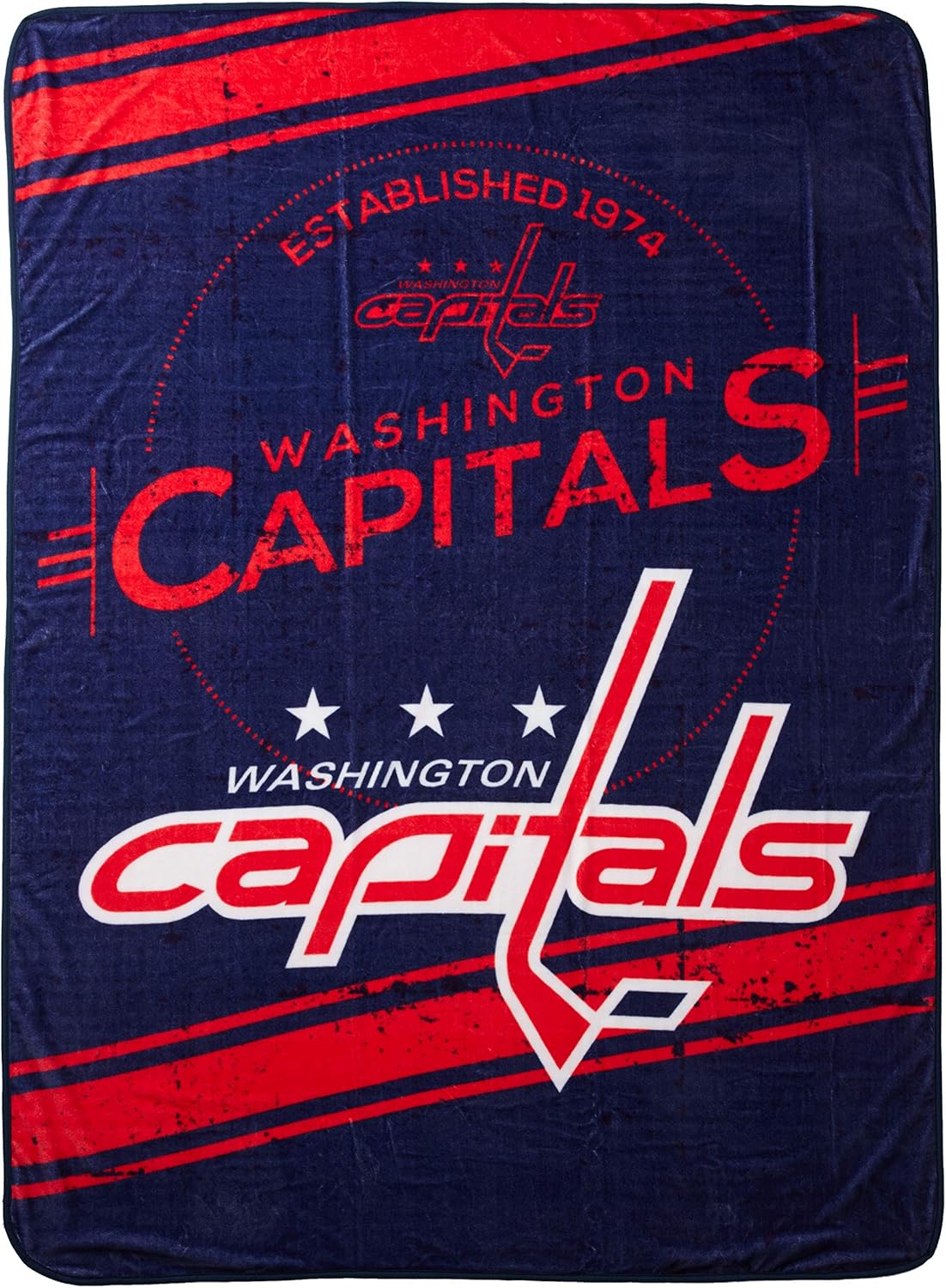 Manta de felpa con licencia oficial de la NHL “Stamp”, multicolor, 59.8 x 79.9in