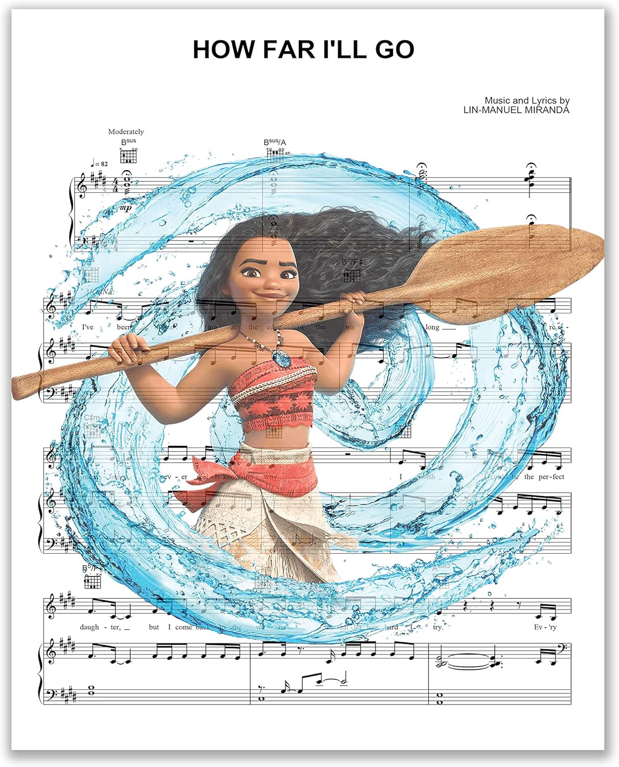 Picture This Prints Moana – Juego de 4 fotos (8 x 10 pulgadas) Maui Tamatoa Gramma Tala Hei Hei Pua