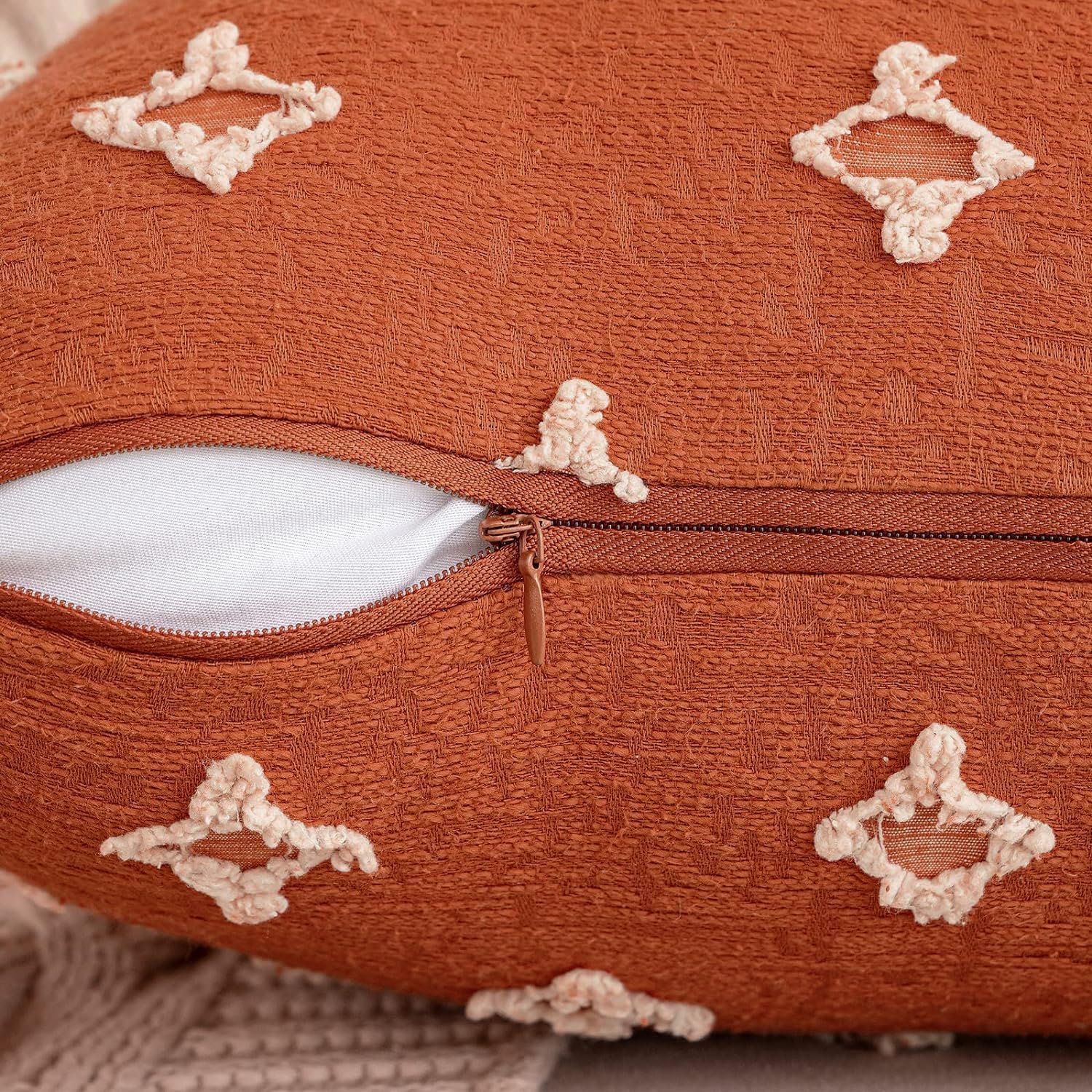 MIULEE – Juego de 2 fundas de almohada decorativas para funda de cojín de jacquard de rombos, funda de cuadros suaves para sofá, cama, dormitorio y