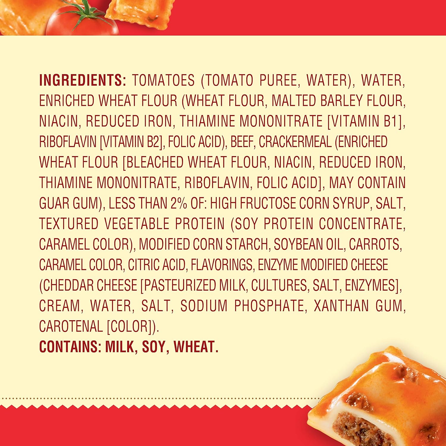 Chef Boyardee Mini ravioles de carne en salsa de tomate y carne, 15 onzas (paquete de 2)