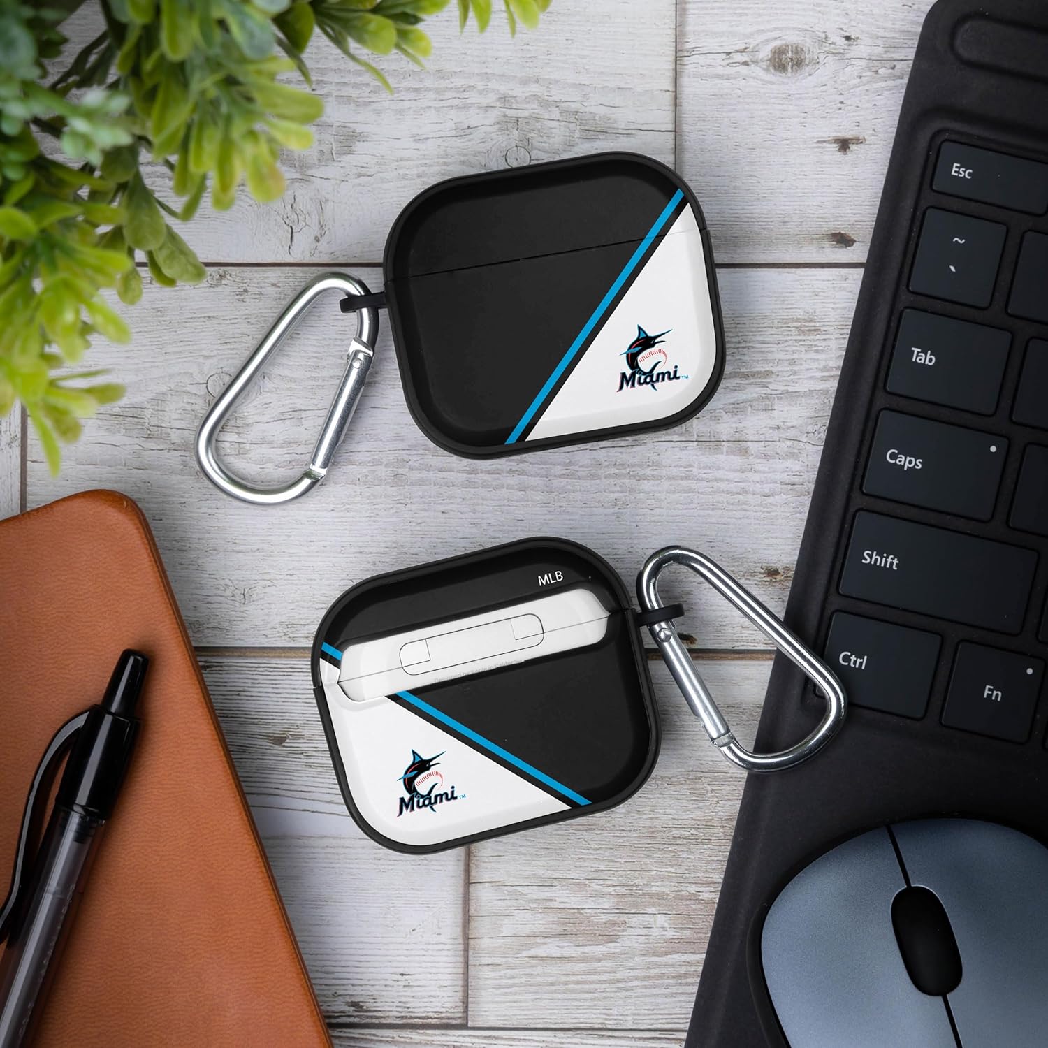 Game Time Miami Marlins Champion Series HDX – Funda compatible con Apple AirPods Gen 3