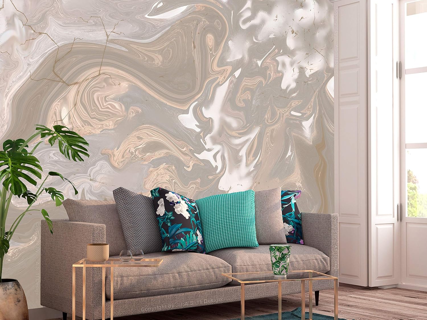 artgeist Mural de pared de piedra prémium de 138 x 101 pulgadas, papel tapiz no tejido XXL, decoración de pared de vellón, impresión fotográfica,