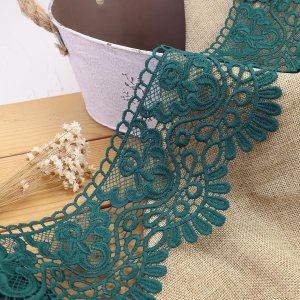 IDONGCAI Cinta de encaje de Venecia de 4 pulgadas de ancho con borde de encaje floral de Venecia, apliques de boda bordados para manualidades de IDONGCAI Cinta de encaje de Venecia de 4 pulgadas de ancho con borde de encaje floral de Venecia, apliques de boda bordados para manualidades de