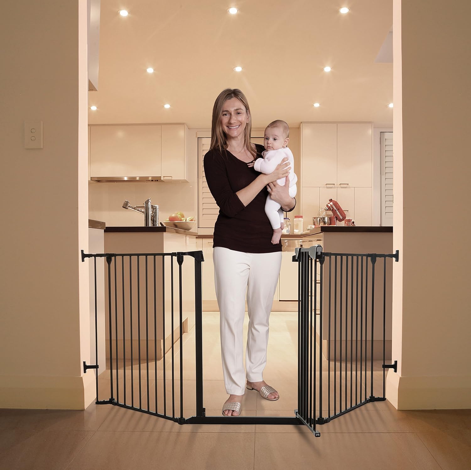 Dreambaby Newport Adapta Baby Gate – Uso en la parte superior o inferior de las escaleras – para aberturas rectas, en ángulo o de forma irregular