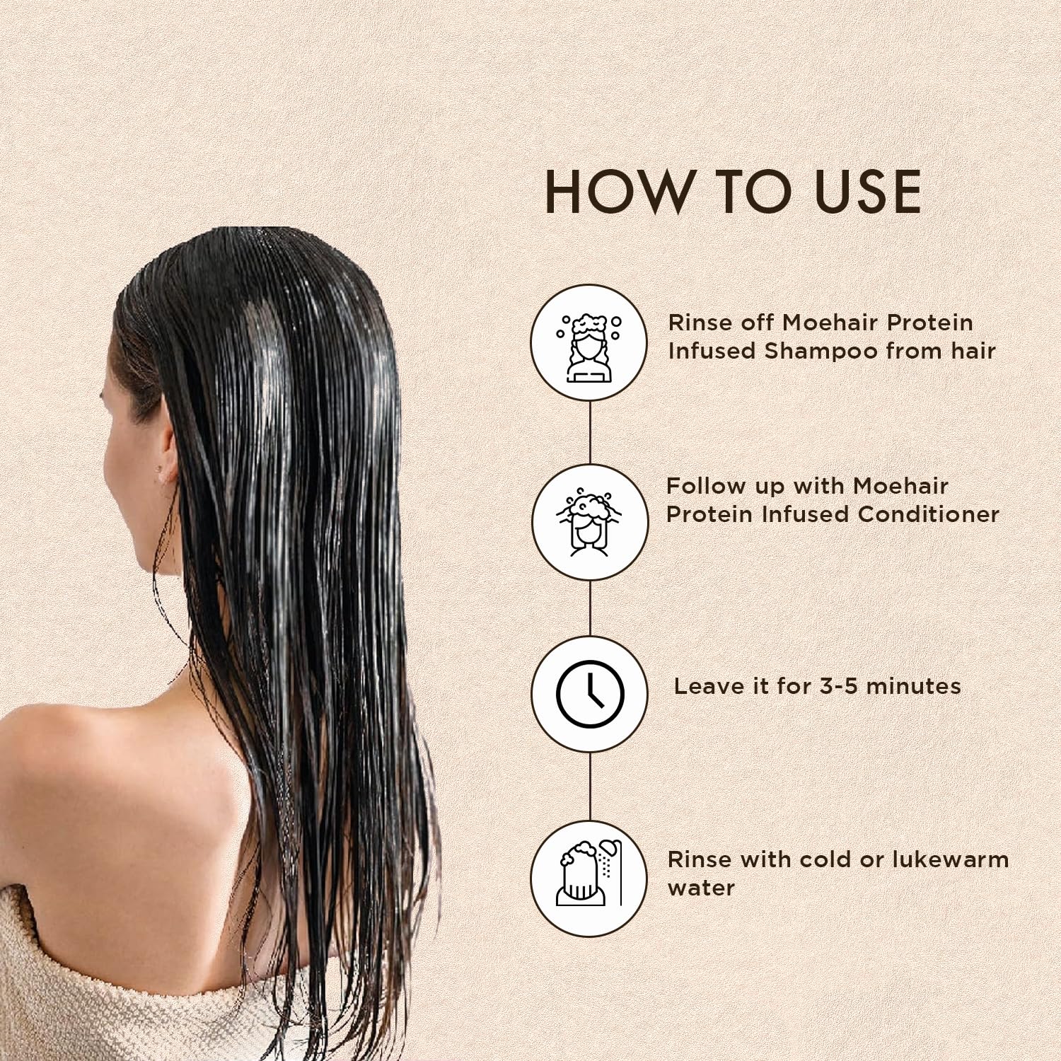 MOEHAIR Acondicionador con infusión de proteínas  Tratamiento capilar proteico  Repara el cabello dañado  Hidrata el cabello  Controla el
