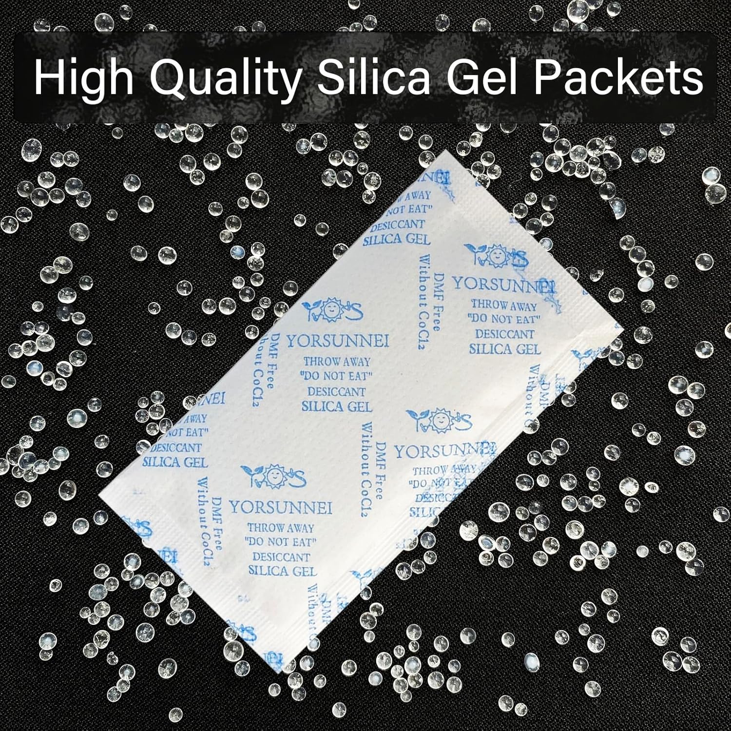 Paquetes de gel de sílice de 0.35 oz 30 paquetes, paquetes de desecantes para alimentos, absorbentes de humedad, paquetes de desecantes de gel de