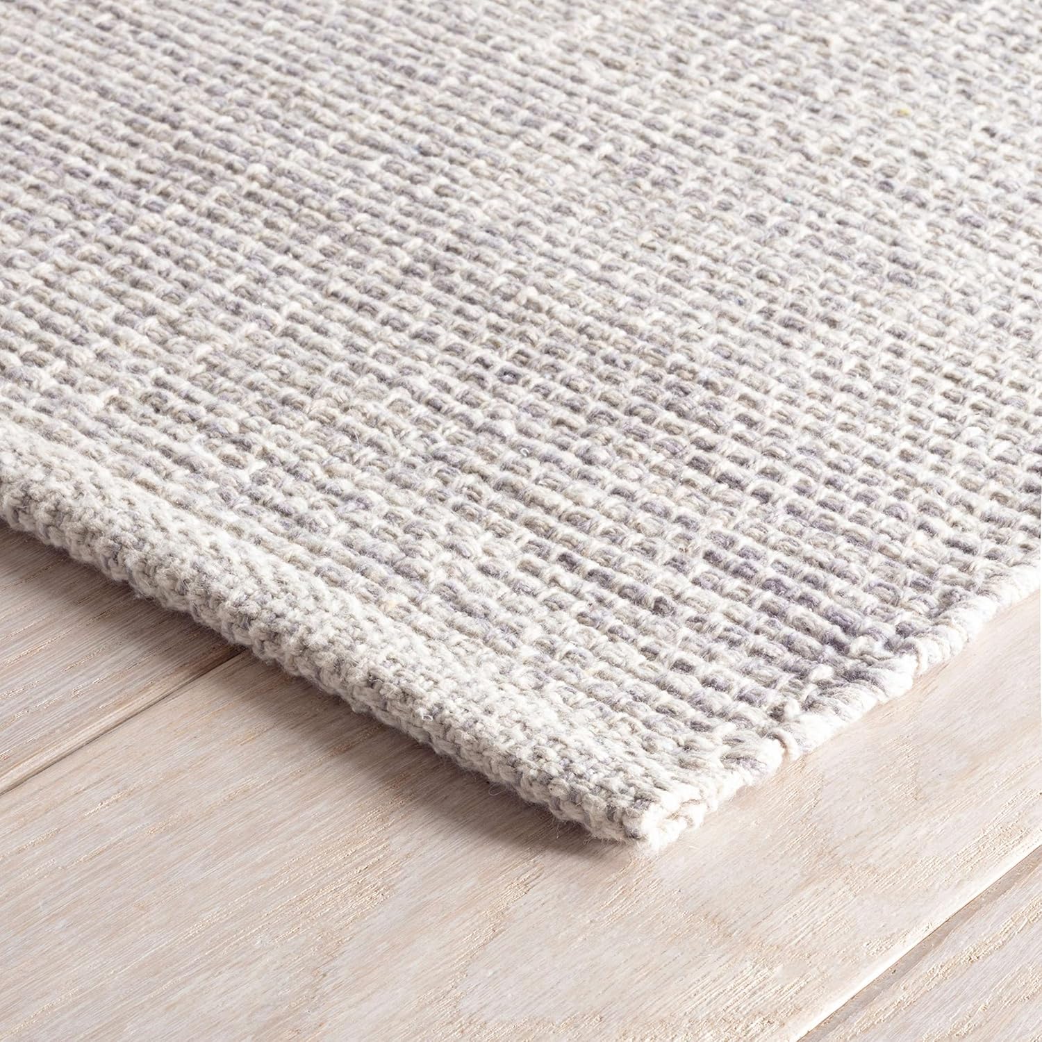 Dash and Albert – Alfombra de algodón jaspeado de 9 x 12 pies, color gris, tejida a mano, duradera, ligera, para zonas de alto tráfico, pasillo,