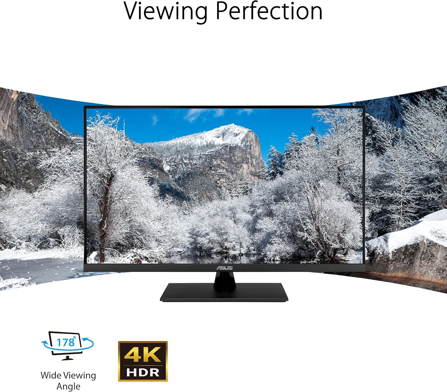 ASUS Monitor de cuidado ocular 4K HDR de 31.5 pulgadas (VP327Q) – UHD (3840 x 2160), 99% sRGB, HDR-10, sincronización adaptativa, altavoces,