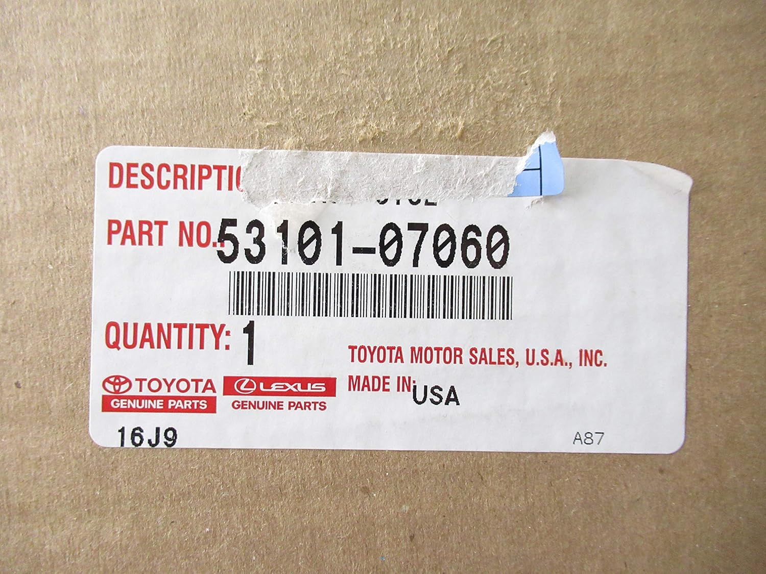 Subconjunto de parrilla de radiador Toyota 53101-07060 original