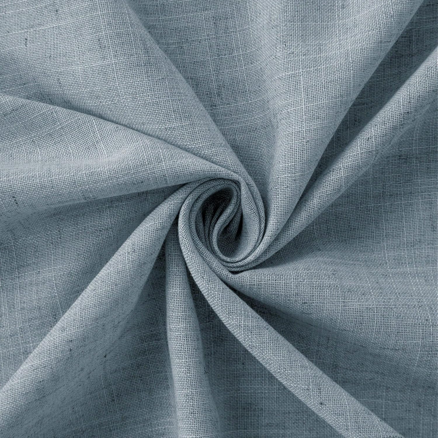 Cortinas azul claro de 38 pulgadas de ancho para sala de estar, 2 paneles con bolsillo para barra para filtro de luz, cortinas semitransparentes
