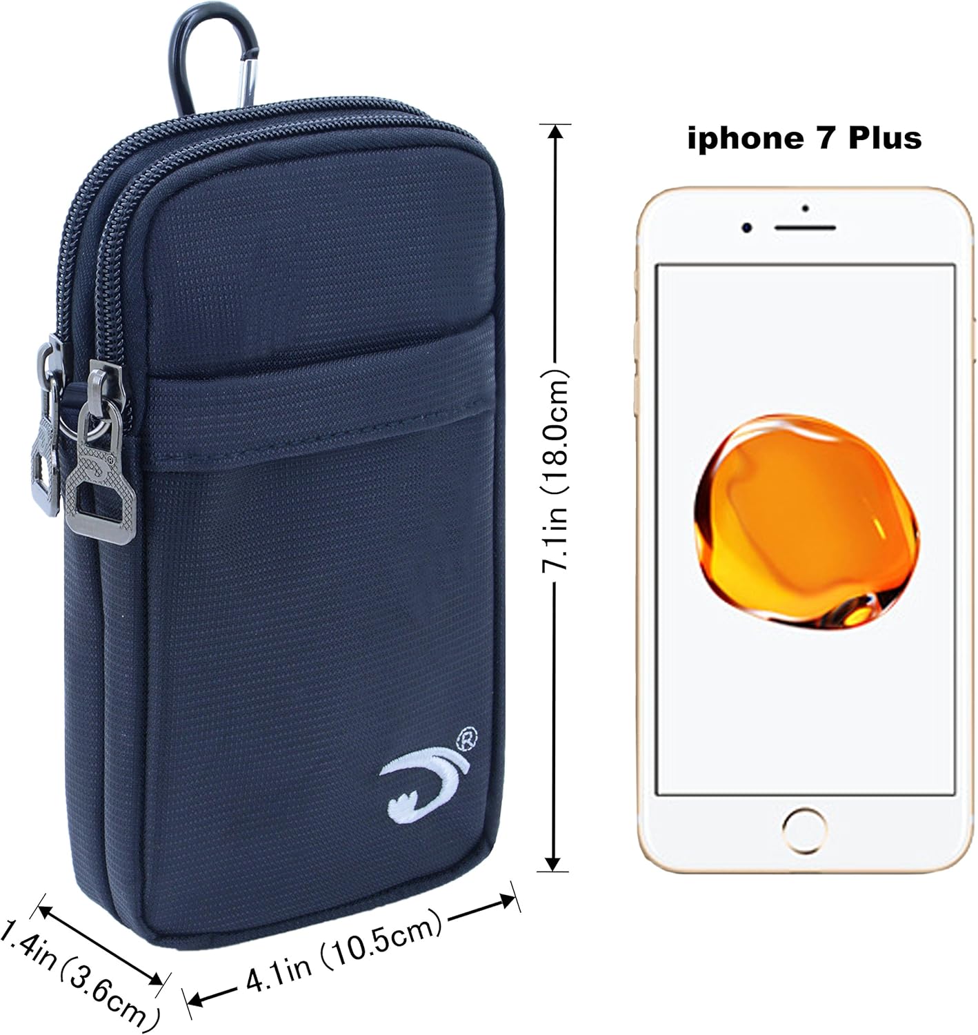Soporte de teléfono celular para teléfono de menos de 6.339 in x 3.346 in x 0.591 in (con estuche) Brazalete deportivo Cinturón para correr Riñonera