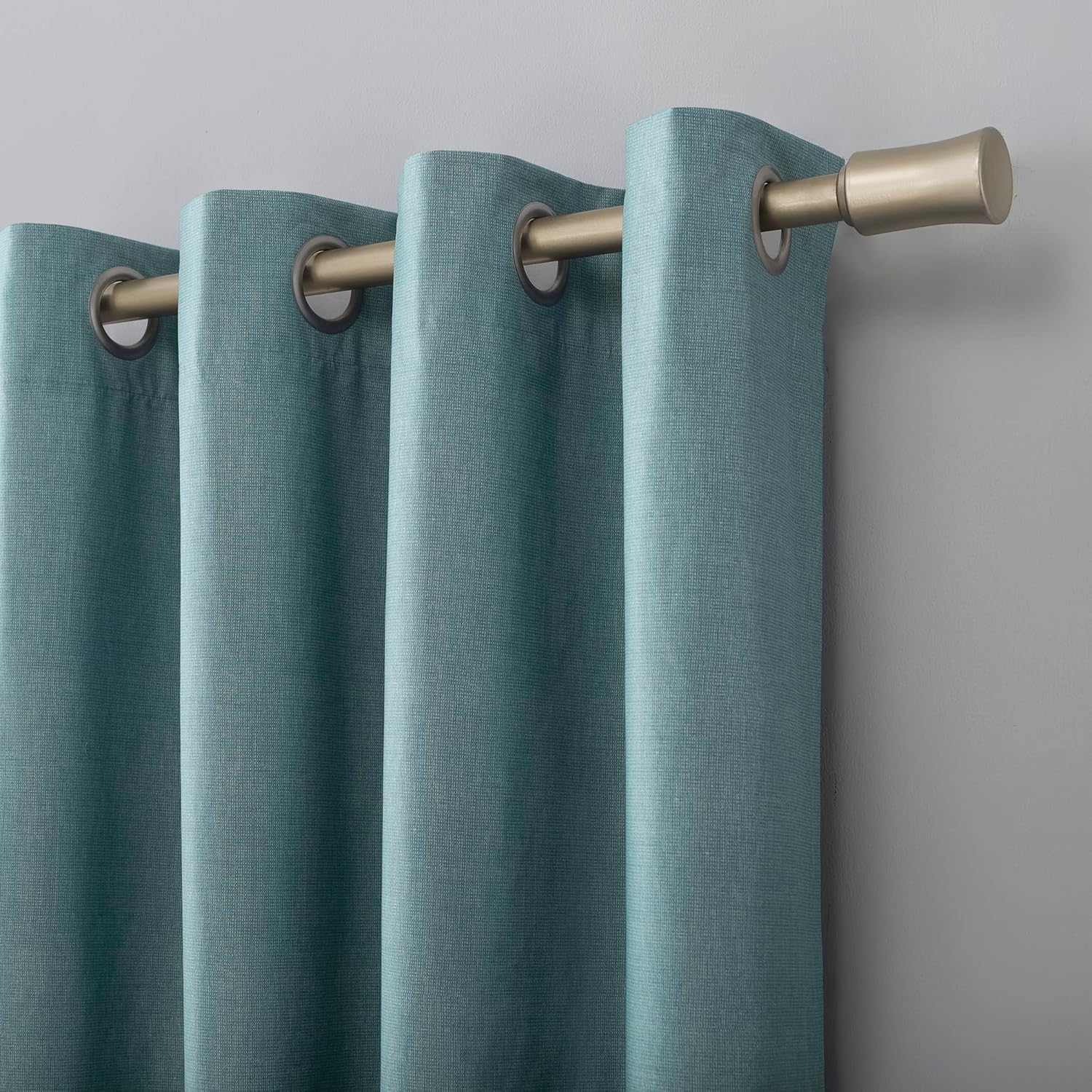 Sun Zero Columbia – Paquete de 2 paneles de cortinas térmicas con ojales, 100 % opacas, ahorro de energía, 50 x 63 pulgadas, azul brumoso