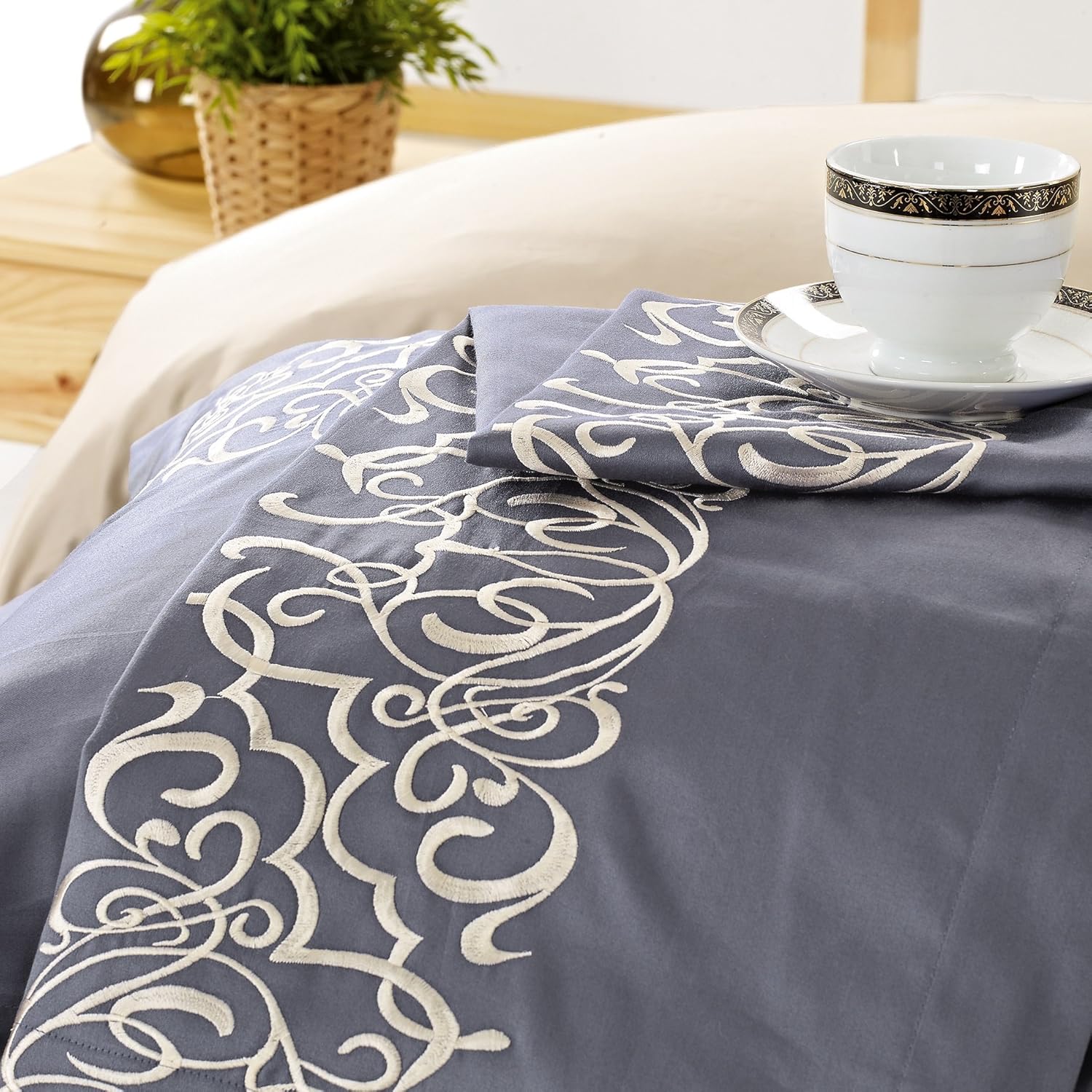 Juego de ropa de cama, de algodón de 300 hilos, tamaño King