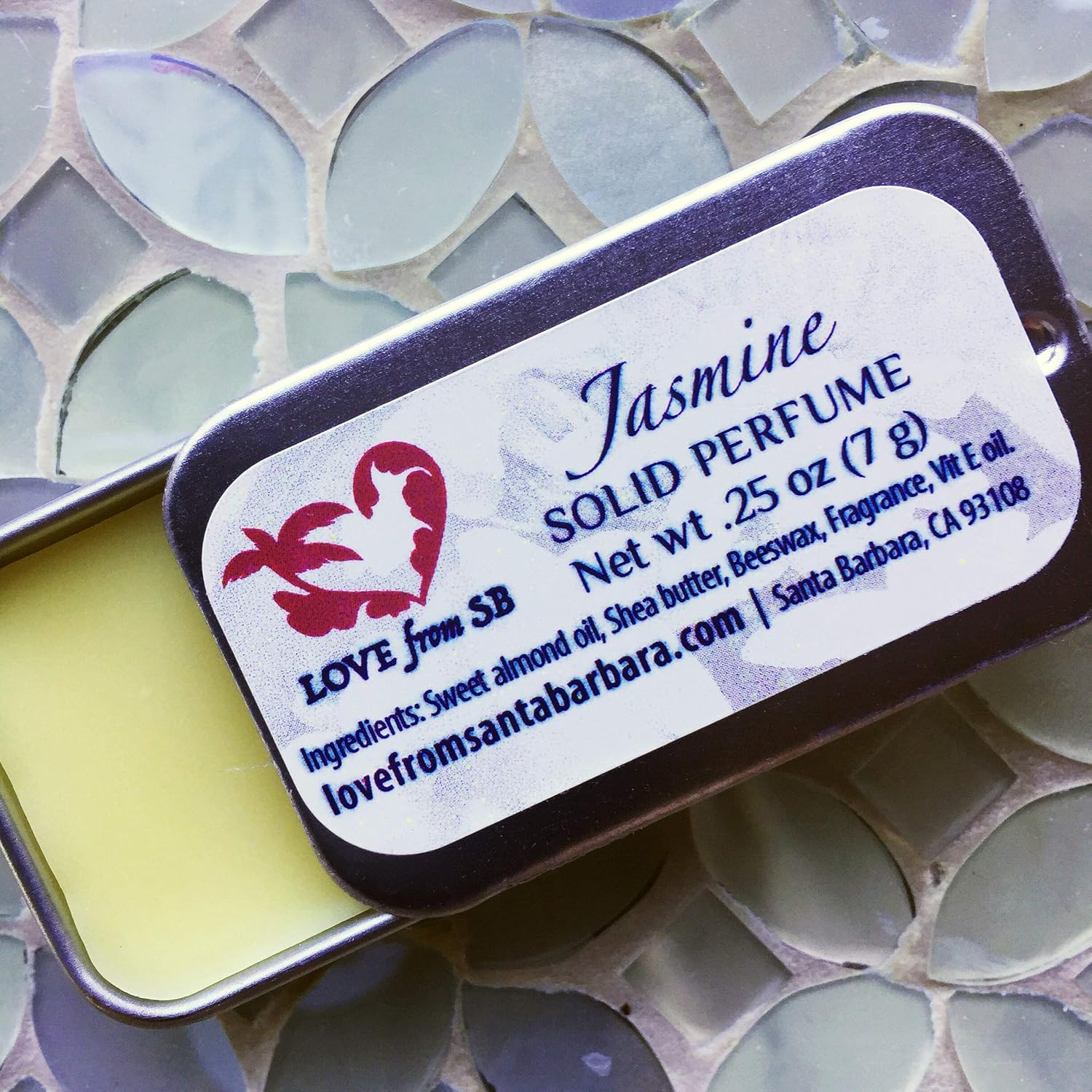 Compact Personal Solid Perfume  Convenient, fits in your purse or travel bag  Luxurious Artisan Spa Gift (Jasmine)
