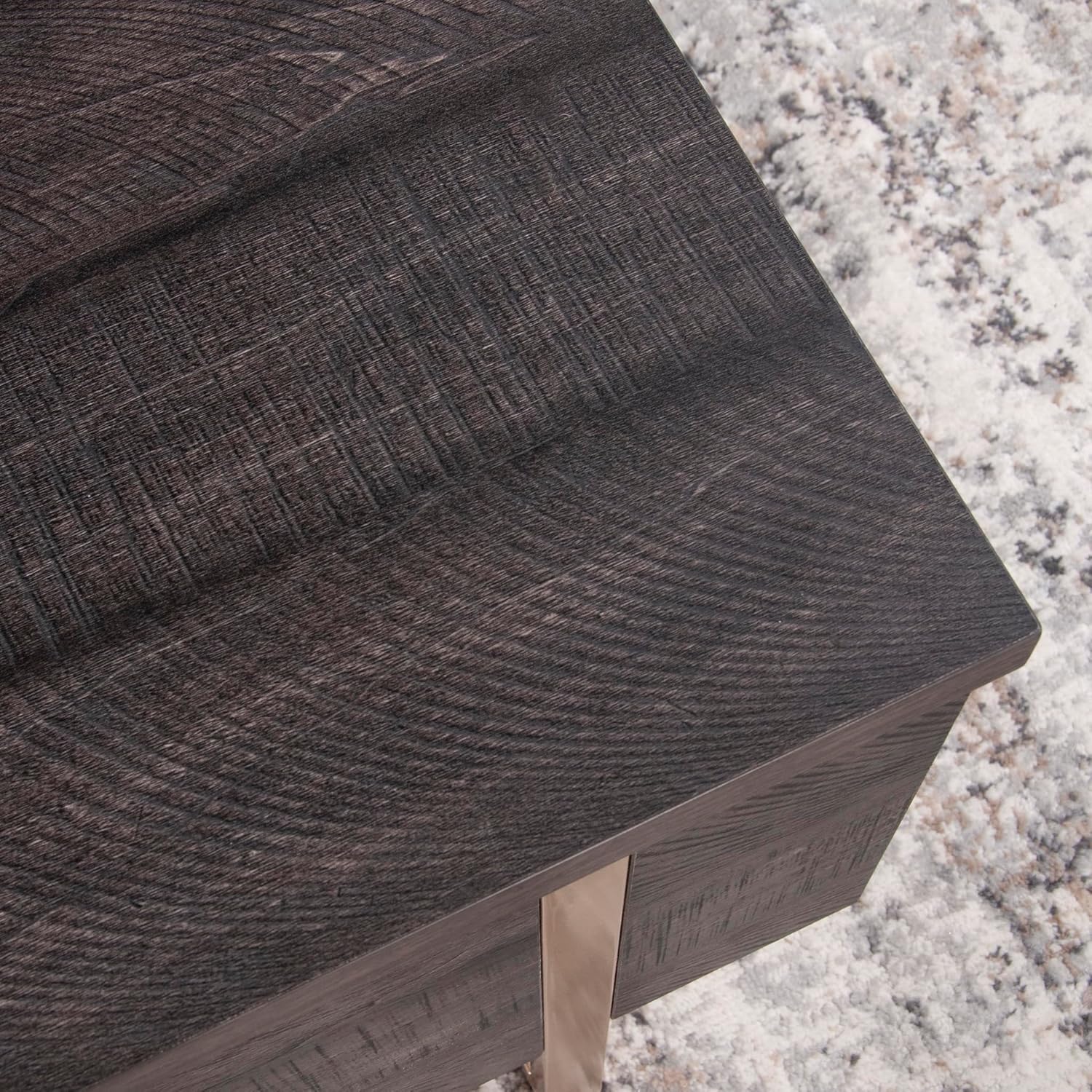 Sauder Walter Heights – Mesa de centro de madera con tapa elevable en hoja de nogal