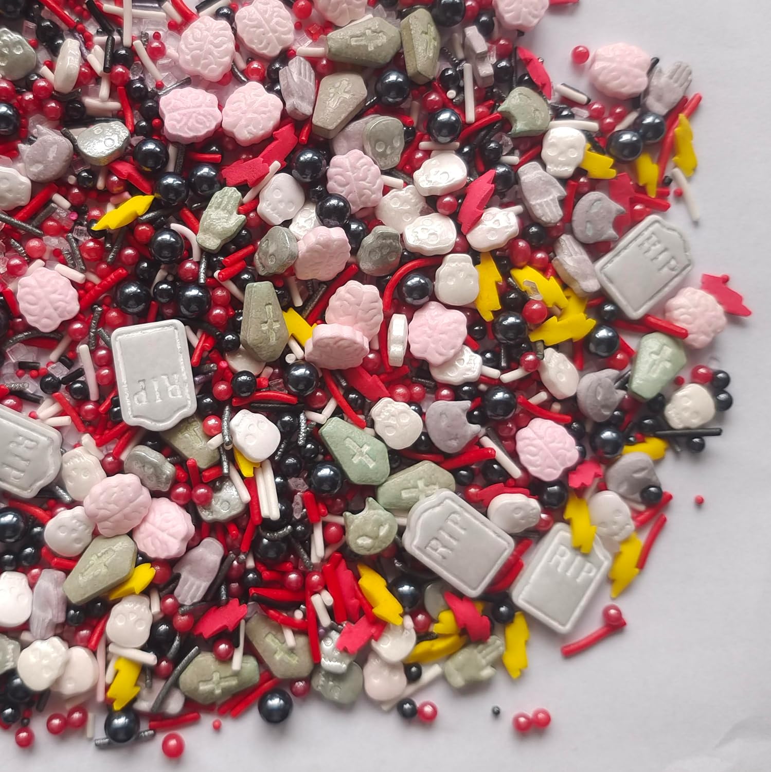 1 botella de chispas comestibles para mezclar relámpagos y palmas de 3.53 onzas  Gránulos comestibles para cupcakes para decorar tartas  Decoración