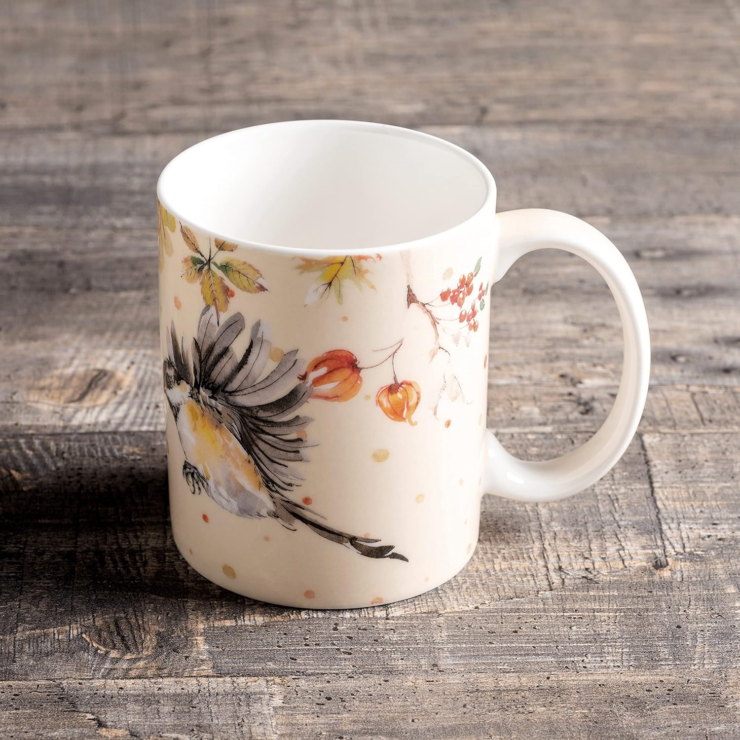 Maison d’ Hermine – Taza de café de porcelana fina Kelim con asa para bebidas calientes, café, capuchino, café con leche, cacao, té, perfecta para