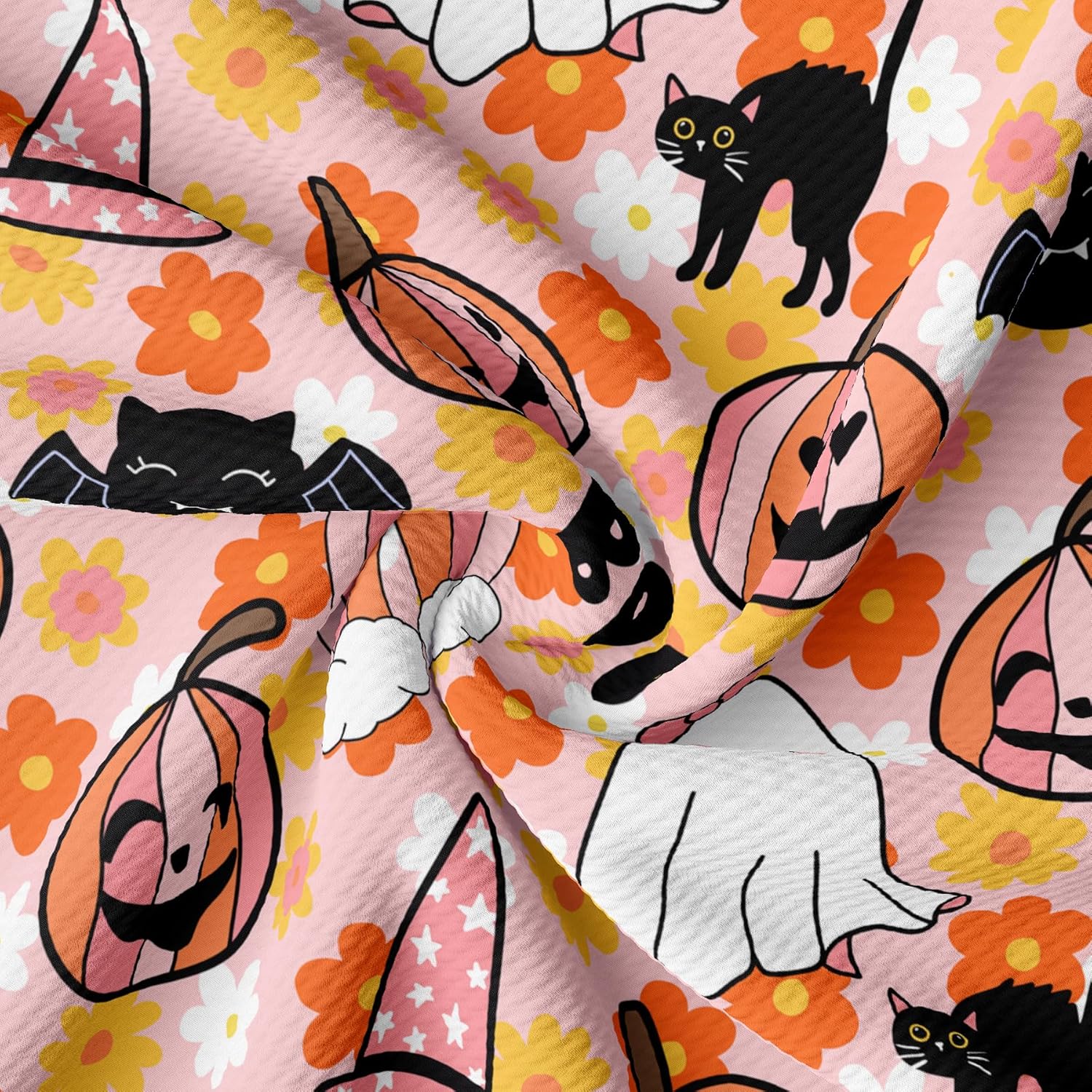 The Yard – Tela texturizada con textura de bala de calabaza para otoño y Halloween, Liverpool, tela de punto grueso de 1 yarda para coser ropa con