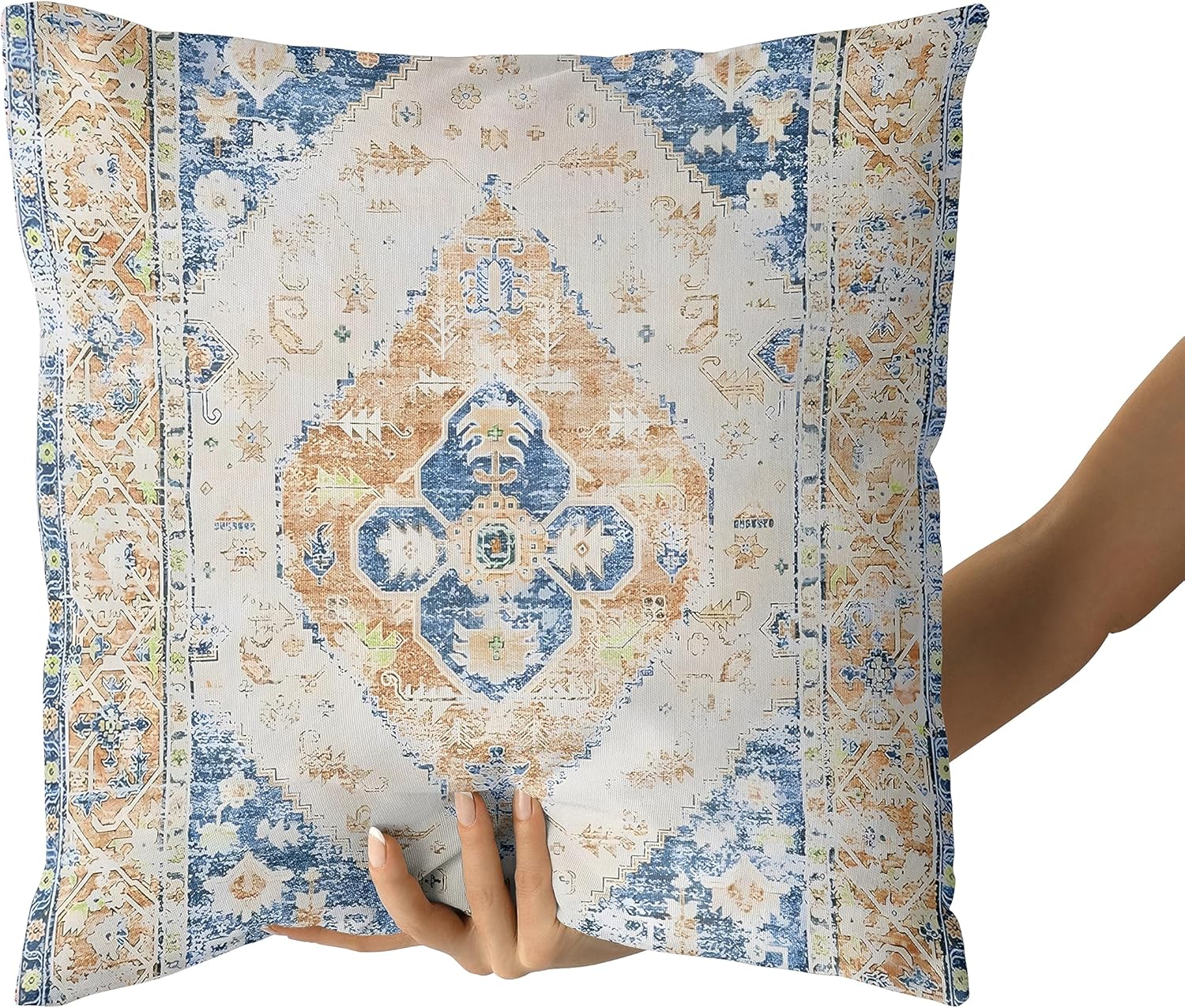 Snycler Juego de 2 fundas de almohada decorativas de poliéster con patrón étnico bohemio y étnico, 20 x 20 pulgadas (Boho 6)