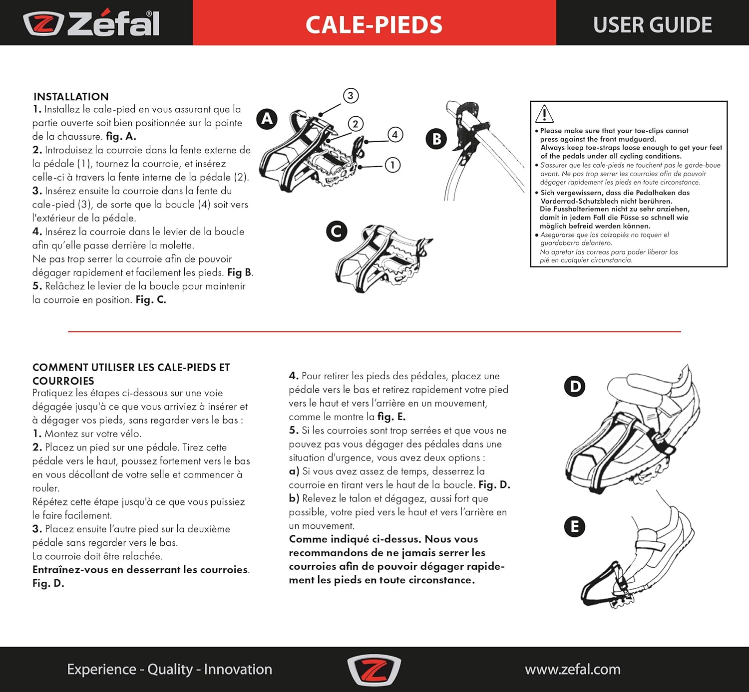 Zefal 43 MTB Toe-Clips