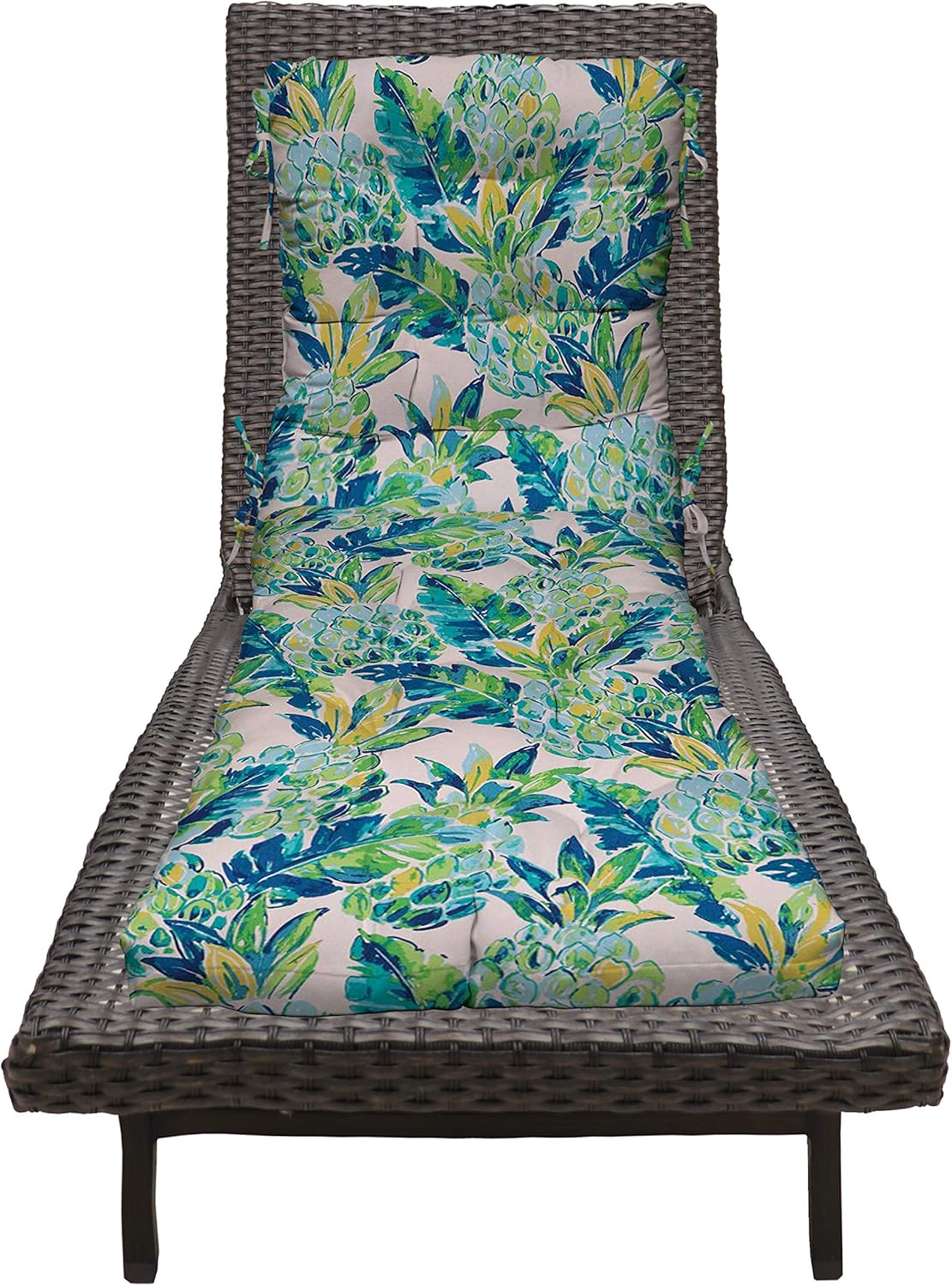 RSH Décor – Cojín de repuesto para silla tumbona copetuda para interiores y exteriores, elige color (piña azul ópalo vida)
