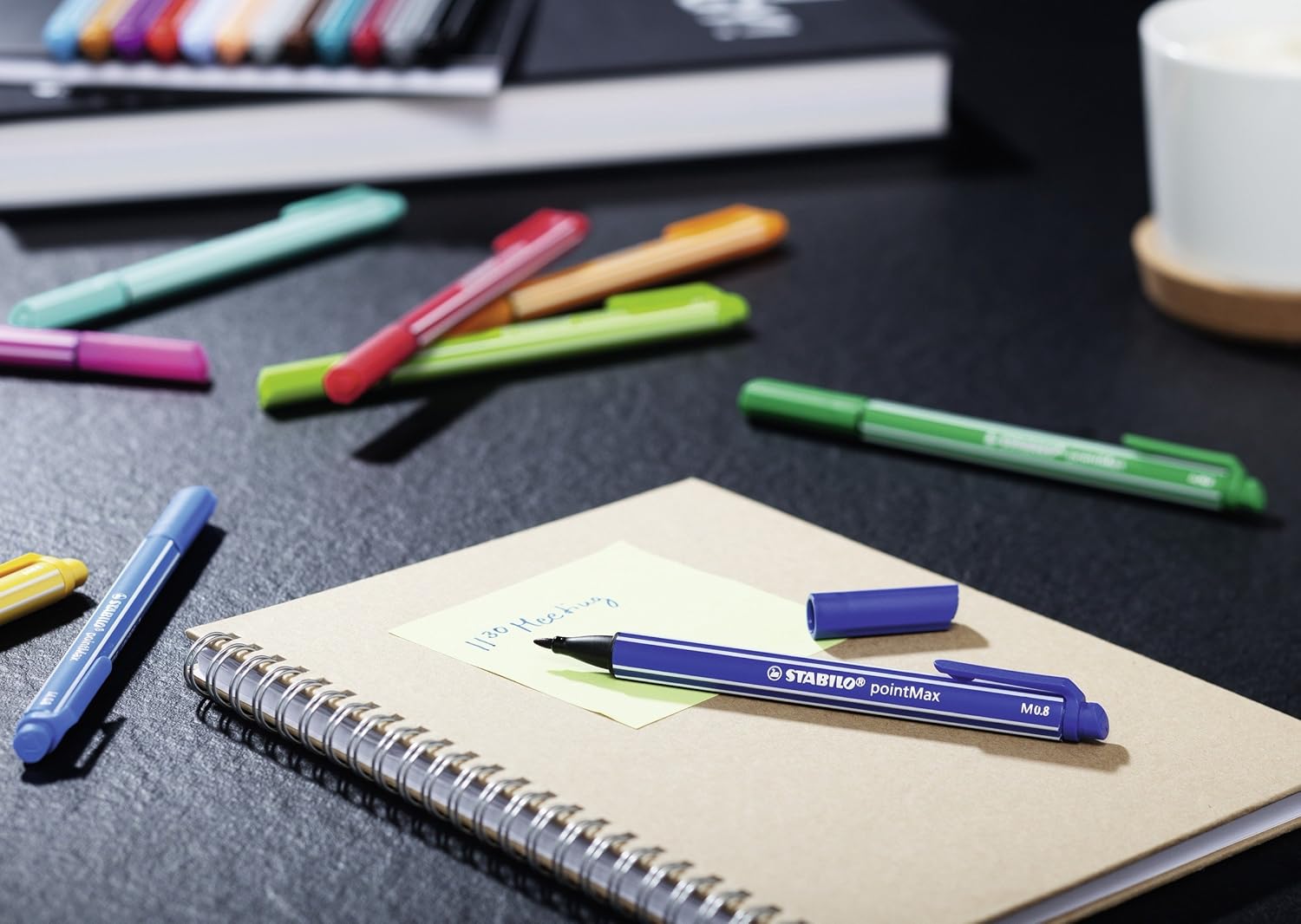 STABILO Fineliner pointMax – Pack de 8 – Colores surtidos
