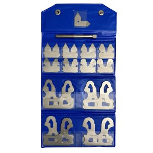 (R) Juego de 25 unidades de calibre de radio de acero inoxidable calibre fraccionario de 164-12 pulgadas con soporte (R) Juego de 25 unidades de calibre de radio de acero inoxidable calibre fraccionario de 164-12 pulgadas con soporte