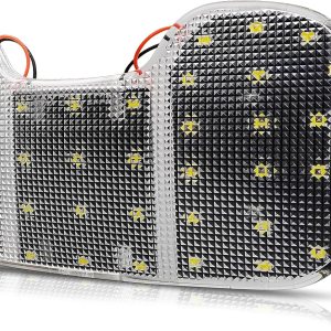 D-Lumina Cubierta de luz interior de techo transparente con PCB LED blanco para Dodge Dakota 2004-2011 y Dodge Durango 2004-2008, kit de lámpara de D-Lumina Cubierta de luz interior de techo transparente con PCB LED blanco para Dodge Dakota 2004-2011 y Dodge Durango 2004-2008, kit de lámpara de