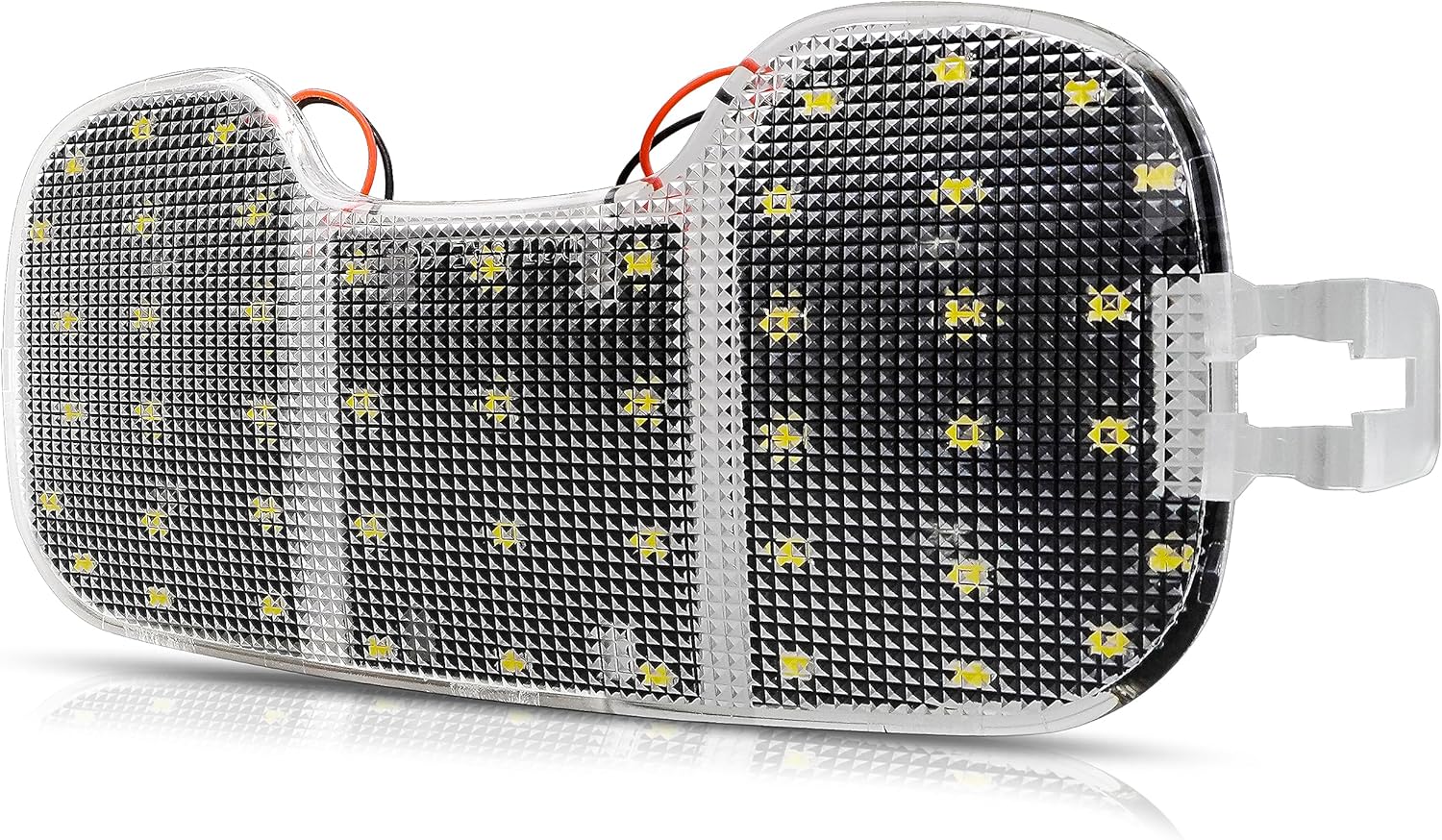 D-Lumina Cubierta de luz interior de techo transparente con PCB LED blanco para Dodge Dakota 2004-2011 y Dodge Durango 2004-2008, kit de lámpara de