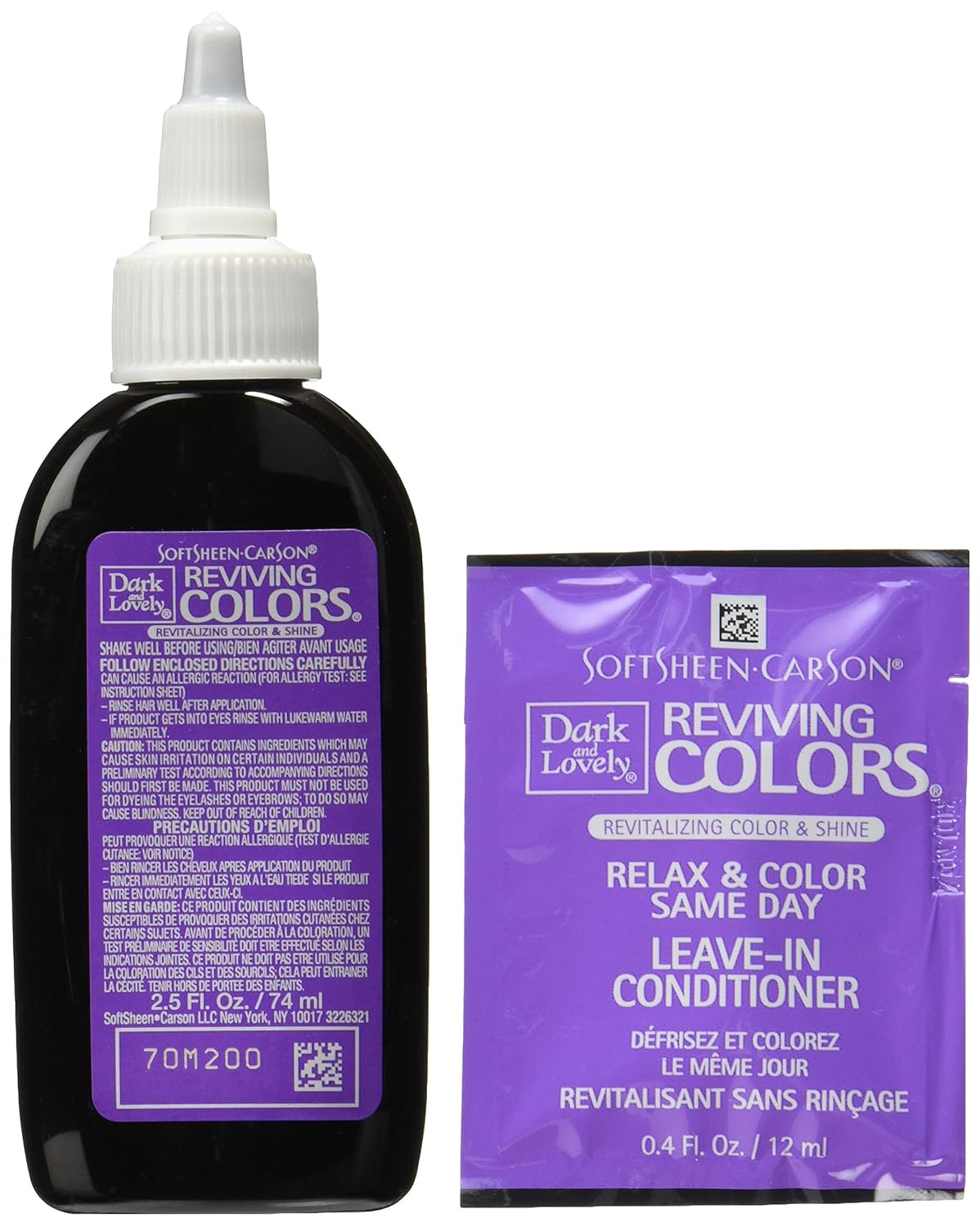 SoftSheen-Carson Colores revitalizantes oscuros y encantadores color y brillo nutritivos, negro natural 395