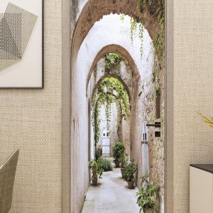 FLFK Calcomanía para puerta Pasillo en forma de arco, mural para despegar y pegar, tamaño combinado 36 x 80 pulgadas, dividido en 2 piezas FLFK Calcomanía para puerta Pasillo en forma de arco, mural para despegar y pegar, tamaño combinado 36 x 80 pulgadas, dividido en 2 piezas