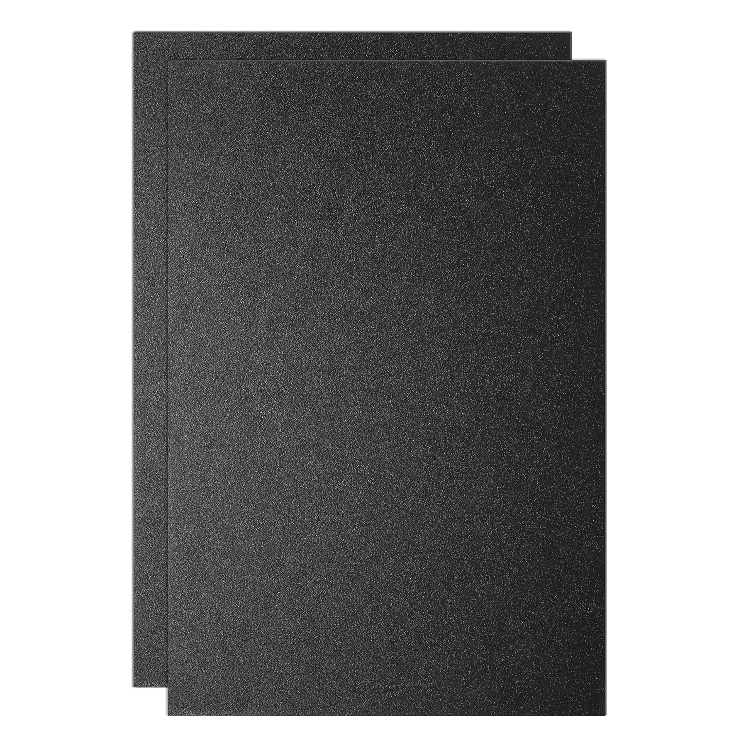 Hoja de plástico ABS de 8 x 12 x 18 pulgadas de grosor (0.118 in), lámina termoplástica rígida negra, panel de plástico moldeable para manualidades,