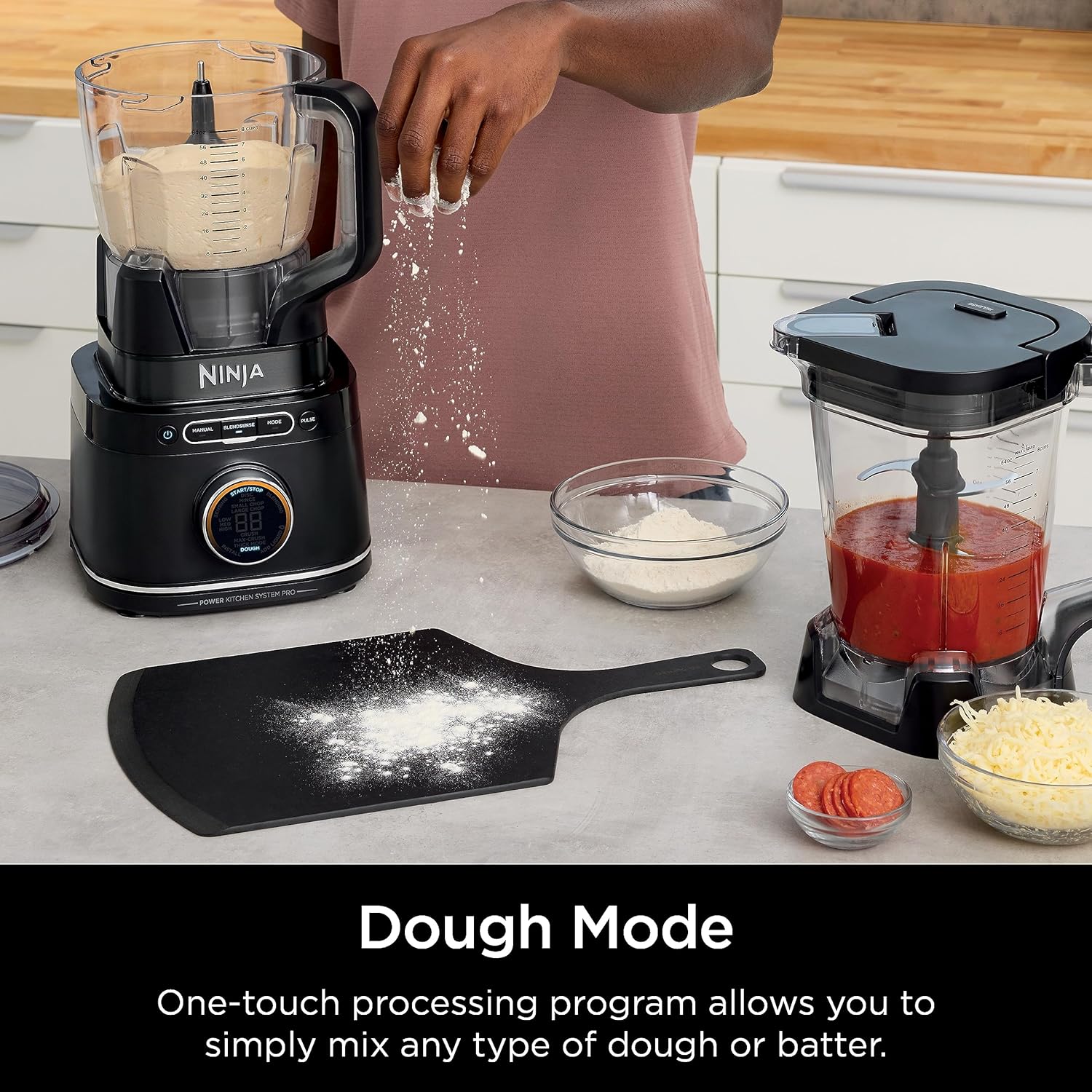 Ninja TB401 Detect Kitchen System Power Blender + Processor Pro, tecnología BlendSense, licuadora, picar y batidos, 1800 vatios máximos, jarra de 72