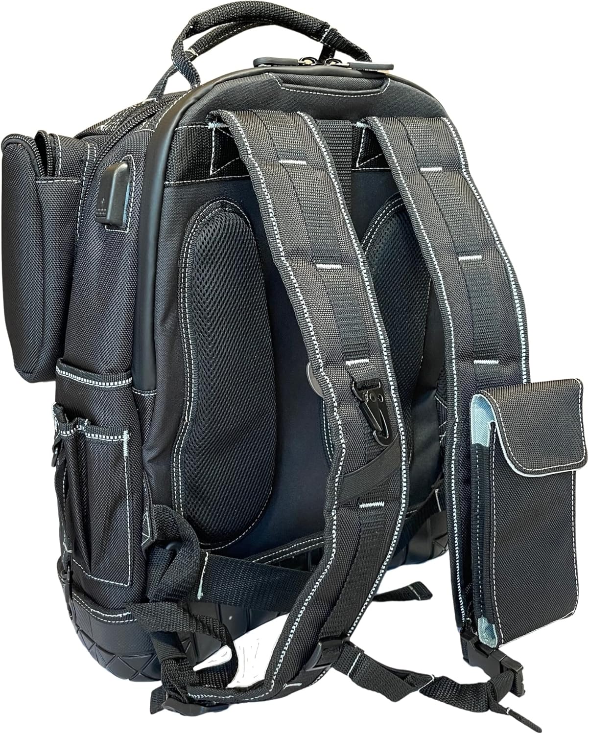 BOULDER Mochila de 80 bolsillos para herramientas  Mochila de herramientas para electricistas de alta resistencia, bolsa de herramientas duradera,