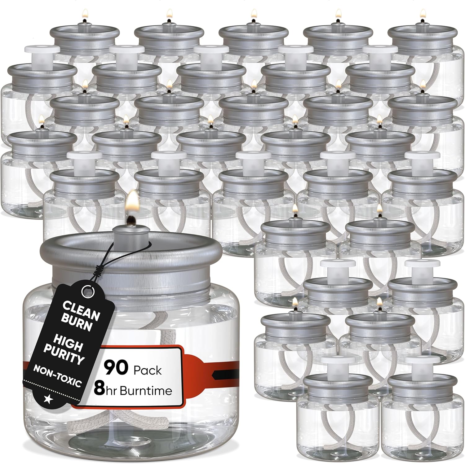 Candle Charisma Velas líquidas desechables, velas de té de aceite con tiempo de combustión extendido de 8 horas, vela líquida sin goteo, combustible