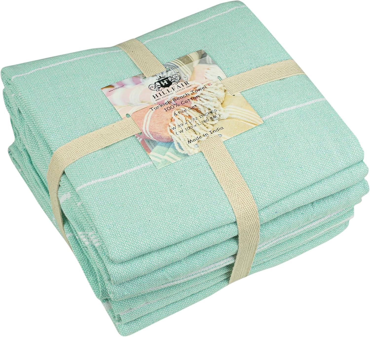 HILLFAIR Hammam – Toallas turcas de playa 100% algodón, 39 x 72 pulgadas, XXL, toallas de playa extragrandes para adultos, toallas de baño de playa