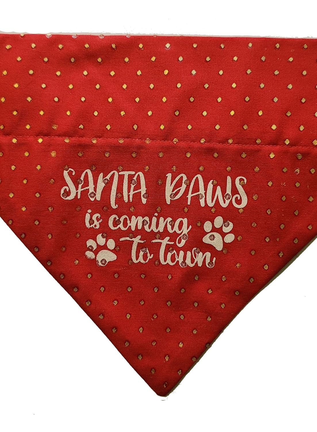 Santa Paws is Coming to Town Over the Collar Dog Bandana That Slips onto Their Existing Collar (Large)