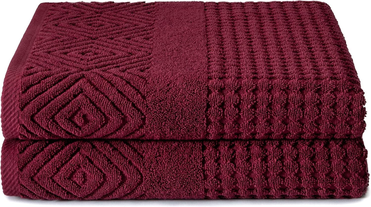Texere – Juego de toallas de baño de lujo 100% algodón orgánico jacquard de 21.66 ozm, ultra suaves y absorbentes, calidad de hotel y spa (diamante,