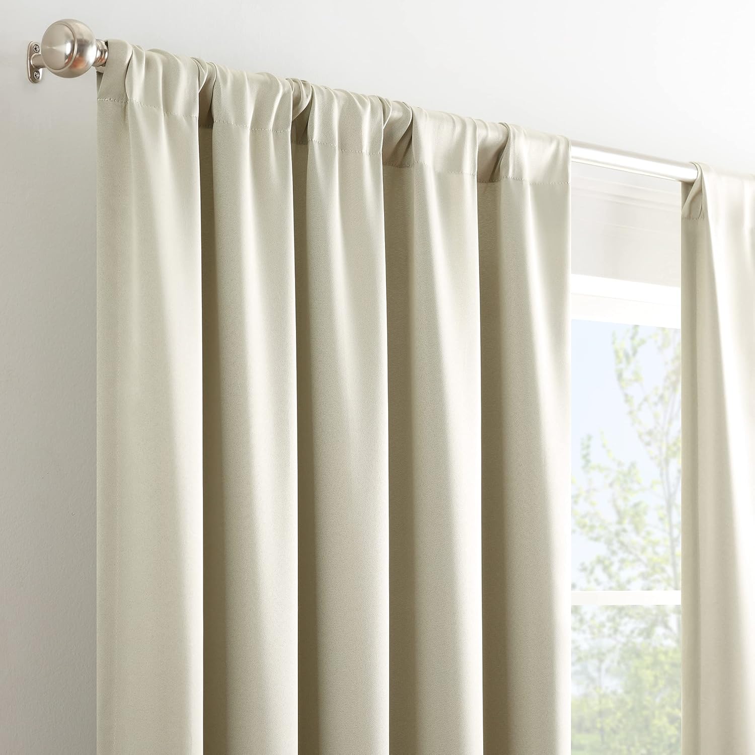 Eclipse Tricia – Cortina térmica moderna para oscurecer la habitación, con bolsillo para cortinero, para dormitorio (1 panel), 52 x 63 pulgadas,