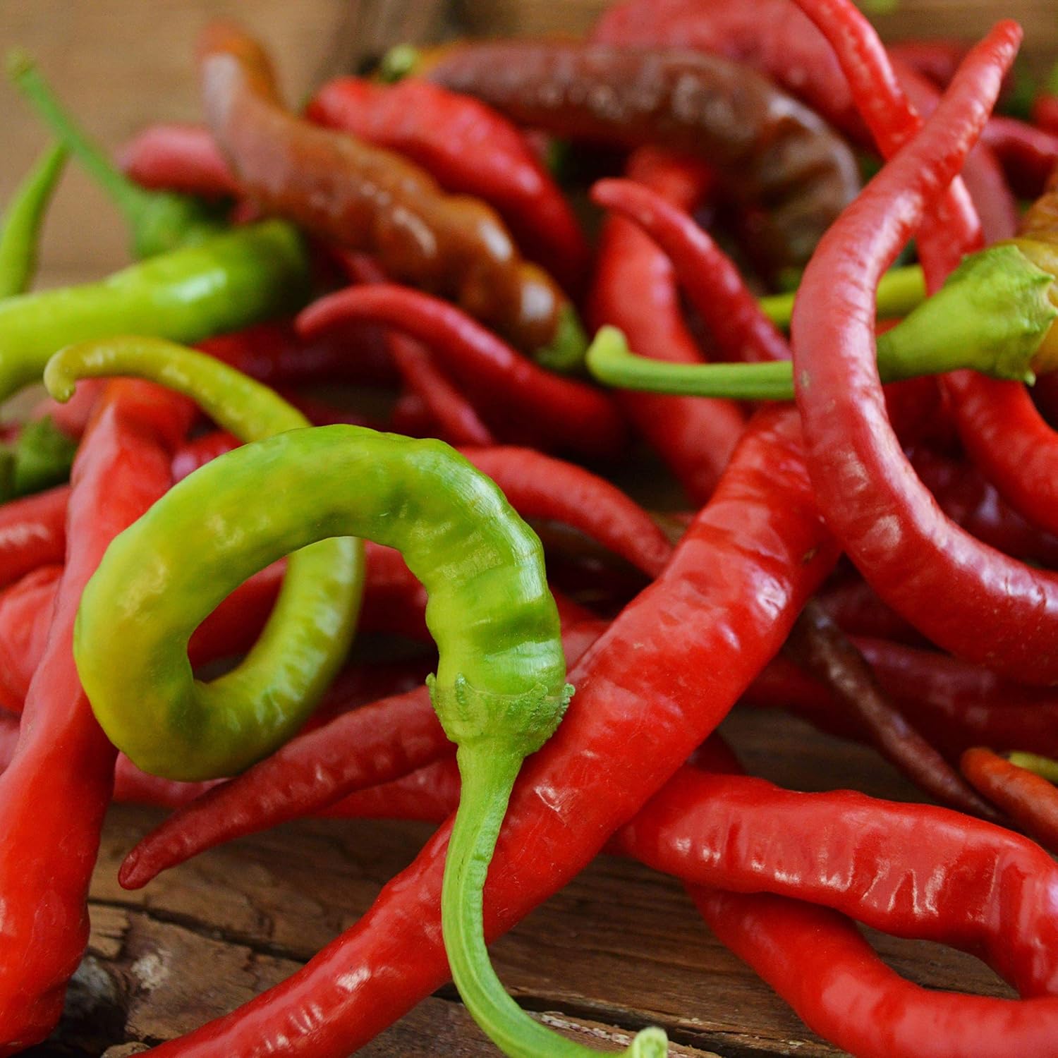 Aci Sivri Kil – Pimienta de chile turco – 25 semillas – Variedad de reliquia y polinizada abierta, semillas de chile cultivadas en Estados Unidos,
