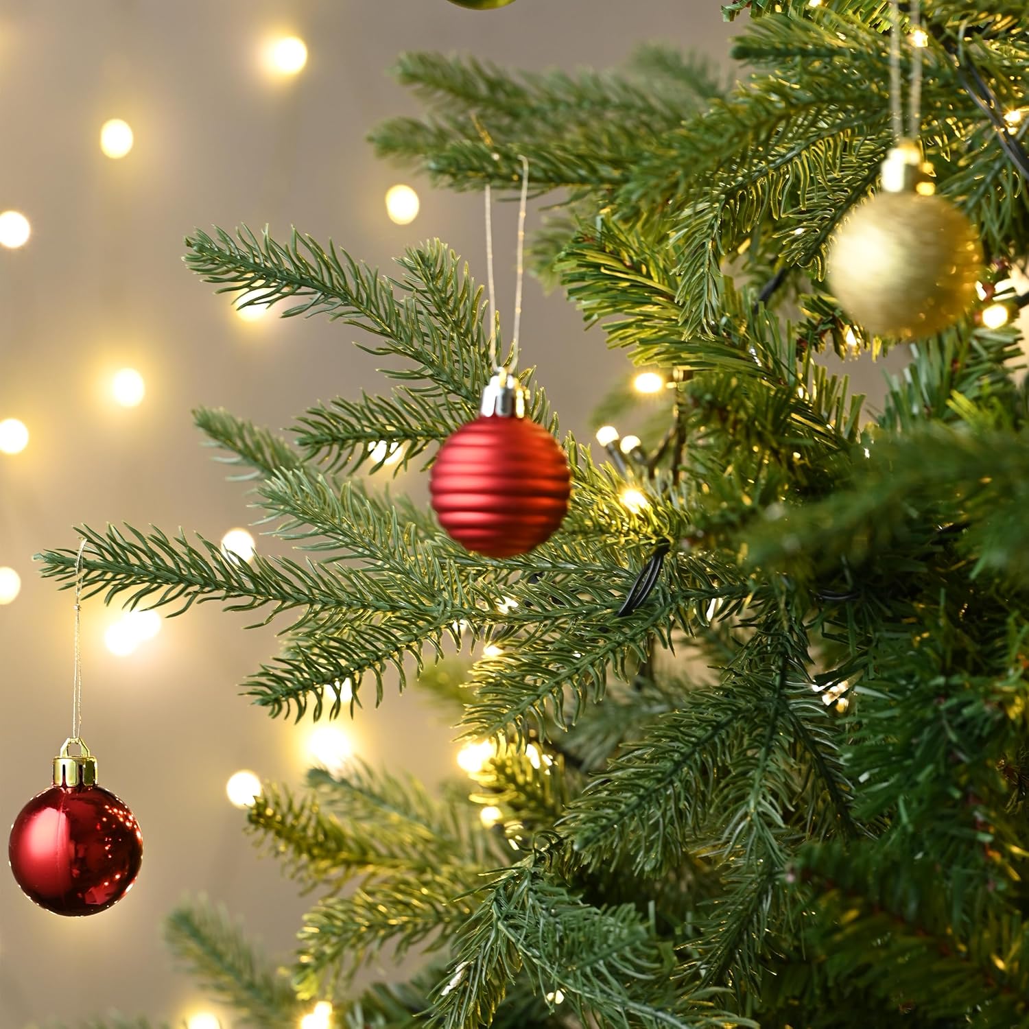 Valery Madelyn – Esfera navideña (24 piezas, 40 mm, esferas de Navidad inastillables, para decoración de árbol de Navidad