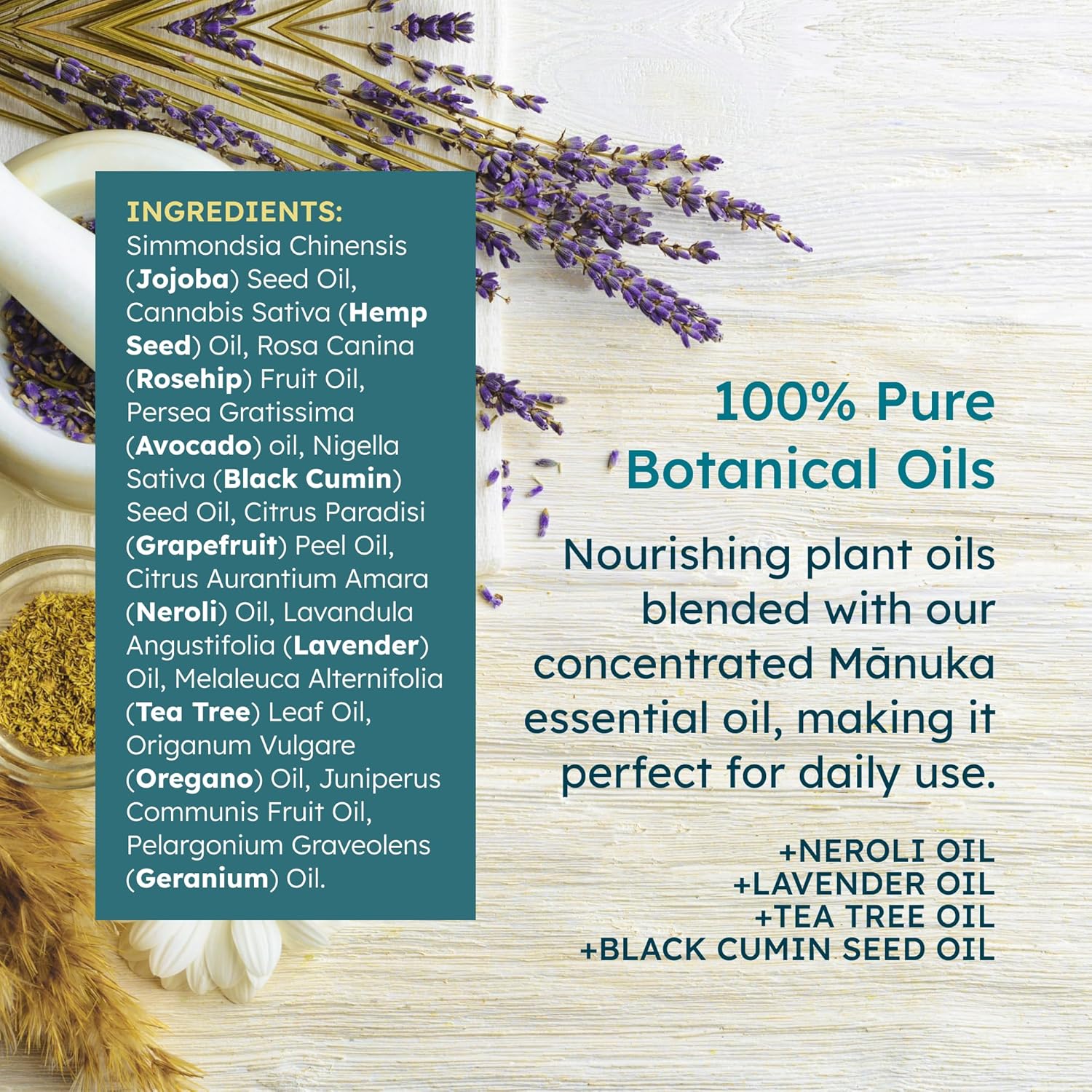 MELORA Aceite facial de Manuka (1 onza), aceite facial para el cuidado de la piel de Manuka, suero para piel seca o sensible, aceite